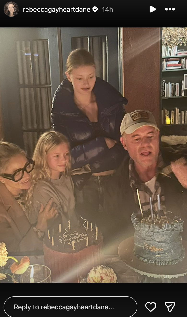 Eric Dane, Rebecca Gayheart, and their daughters, Billie and Georgia Dane, on a story posted on February 21, 2026 | Source: Instagram/rebeccagayheartdane