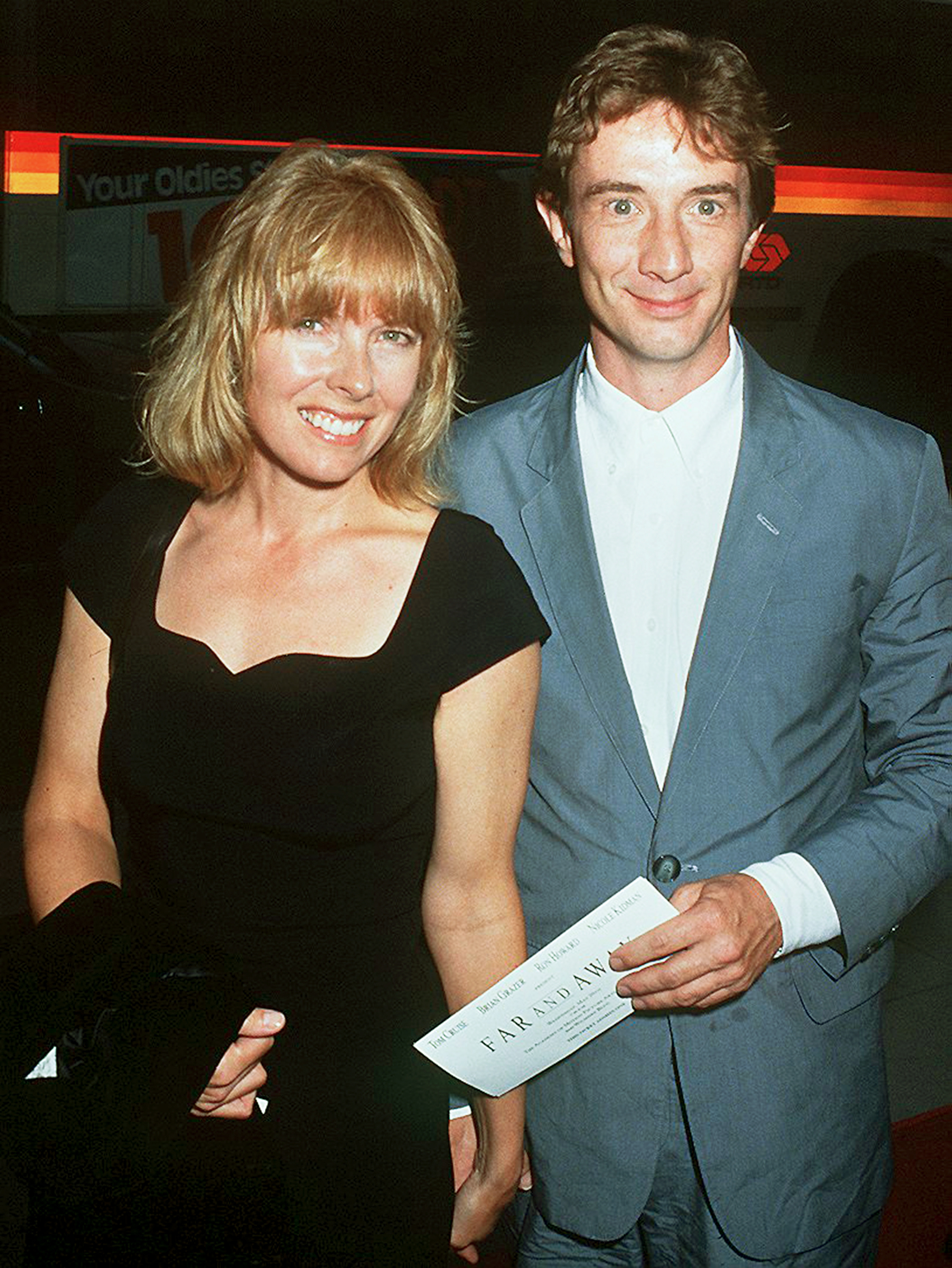 Martin Short and his wife Nancy Dolman at the premiere of the film "Far And Away" in 1992. | Source: Getty Images