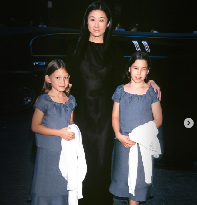 Although her daughters did not choose a career in the fashion industry, they frequently stepped out to support their mother at major professional milestones. In this photo, they posed in front of a limousine during a throwback moment uploaded on September 25, 2024. | Source: Instagram/verawang