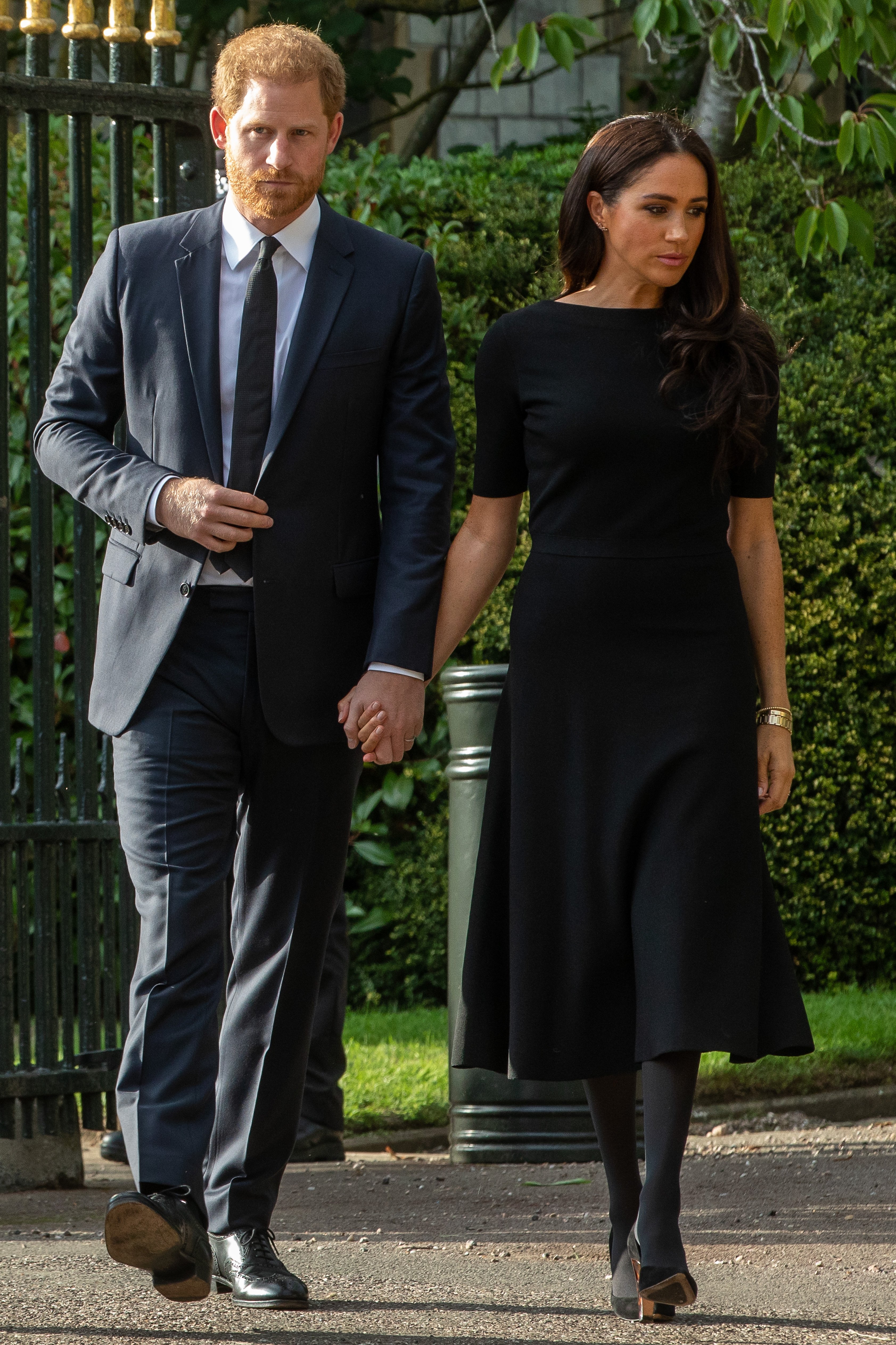 Prince Harry and Meghan Markle outside Windsor Castle in 2022. | Source: Getty Images 
