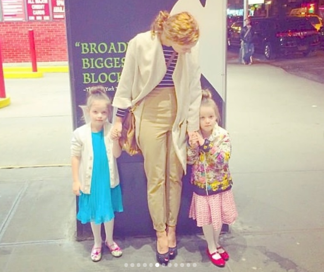 Riley Keough with twins Harper and Finley Lockwood, posted in October 2024 | Source: Instagram.com/rileykeough