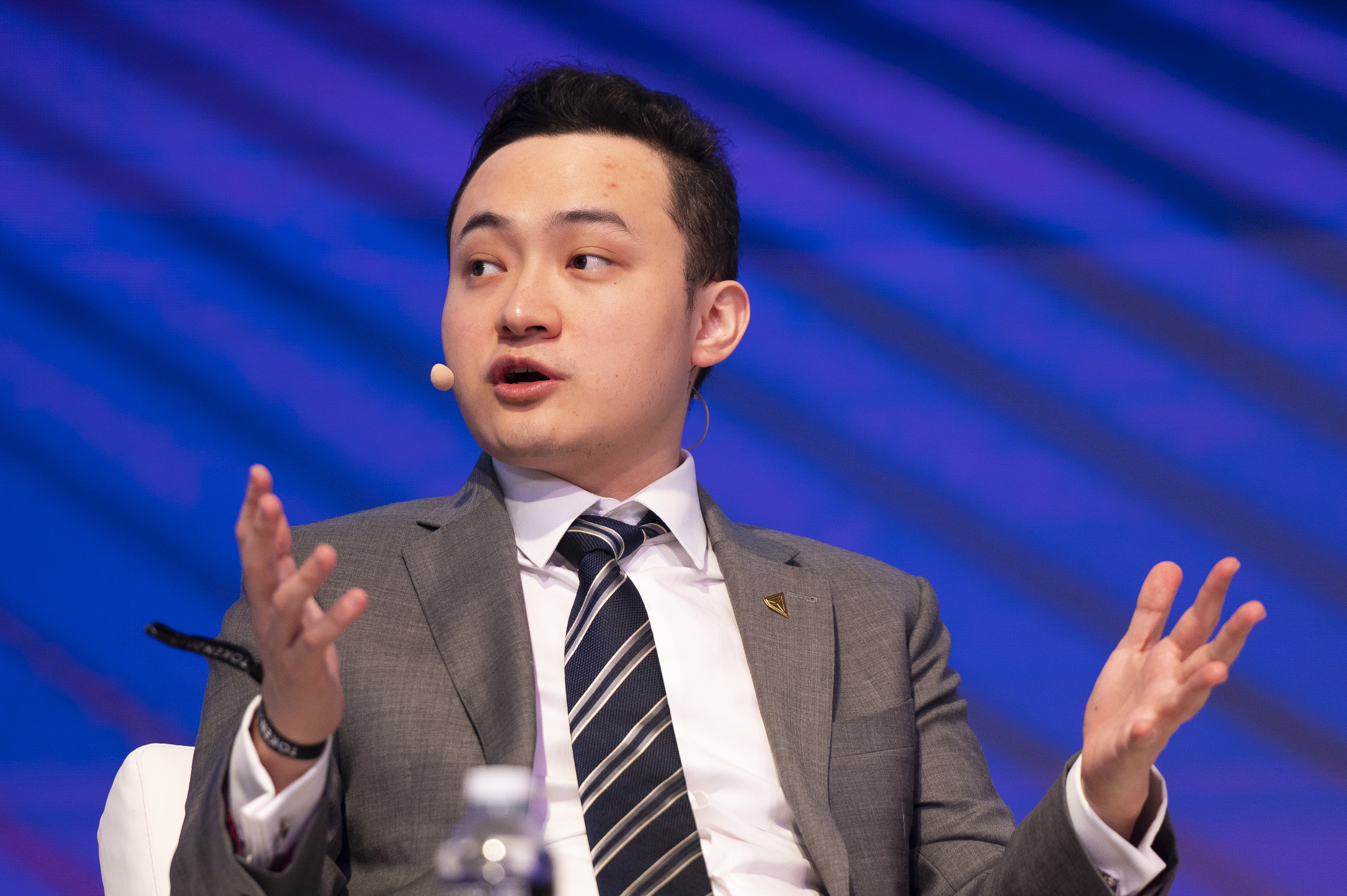 Justin Sun speaking at the TOKEN2049 in Singapore on September 28, 2022. | Source: Getty Images
