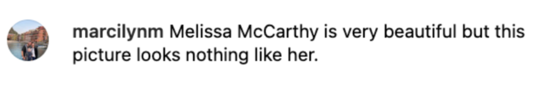 A fan's comment on People magazine's 2023 Beautiful Issue with Melissa McCarthy as the cover story on April 25, 2023 | Source: Instagram/people