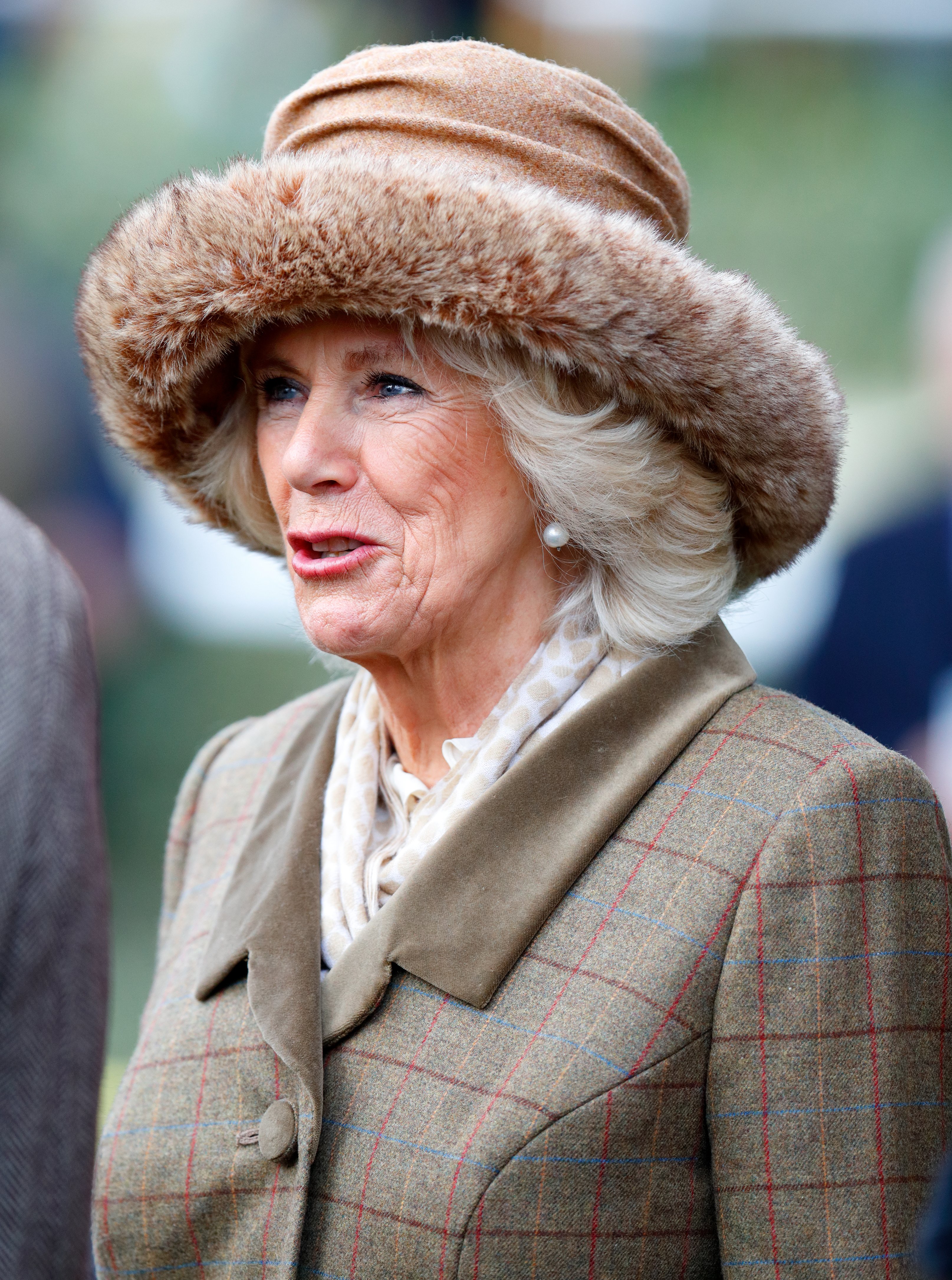 Duchess Camilla at Prince's Countryside Fund Raceday on November 24, 2017 in Ascot, England.  |  Source: Getty Images