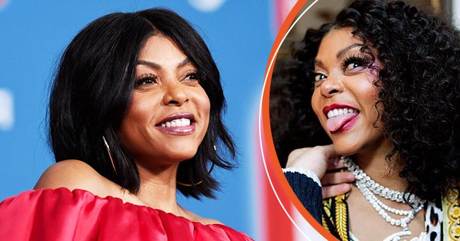 Left: "Empire" alum Taraji. P Henson | Photo: Getty Images Right: Henson flaunting her new white gold necklace | Photo: Instagram.com/tarajiphenson 