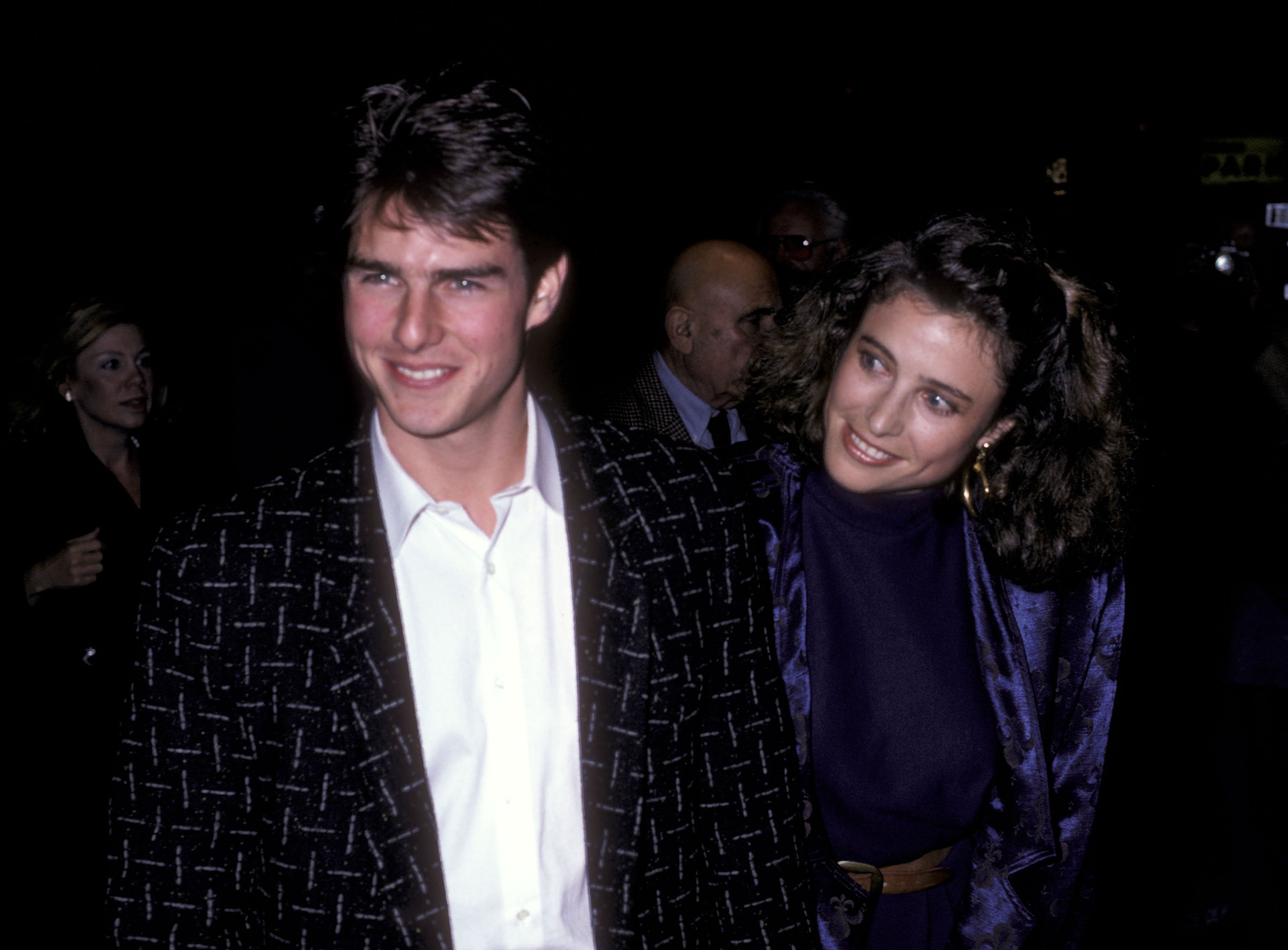 Tom Cruise und Mimi Rogers in New York 1986. | Quelle: Getty Images