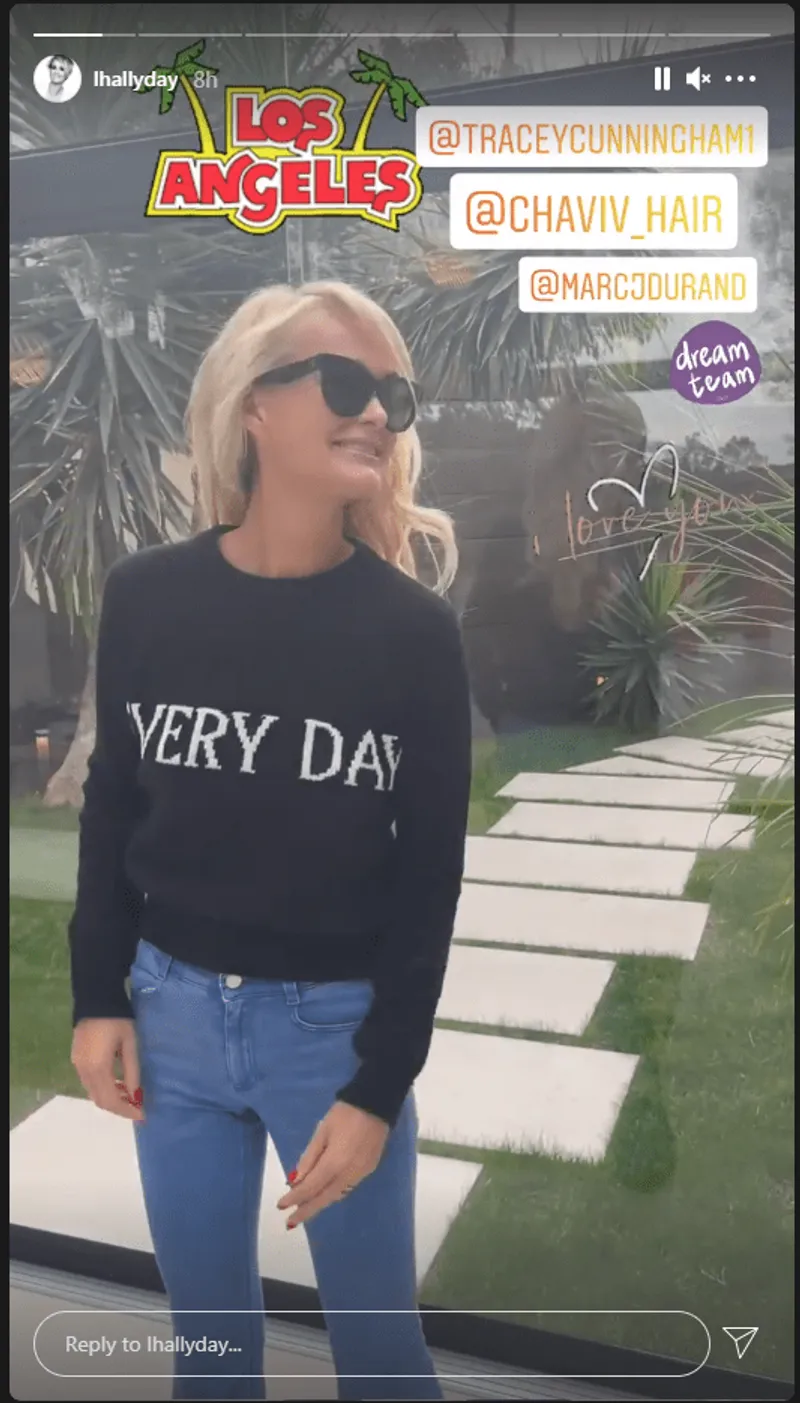 Storie de Laeticia Hallyday. | Photo : Instagram/lhallyday