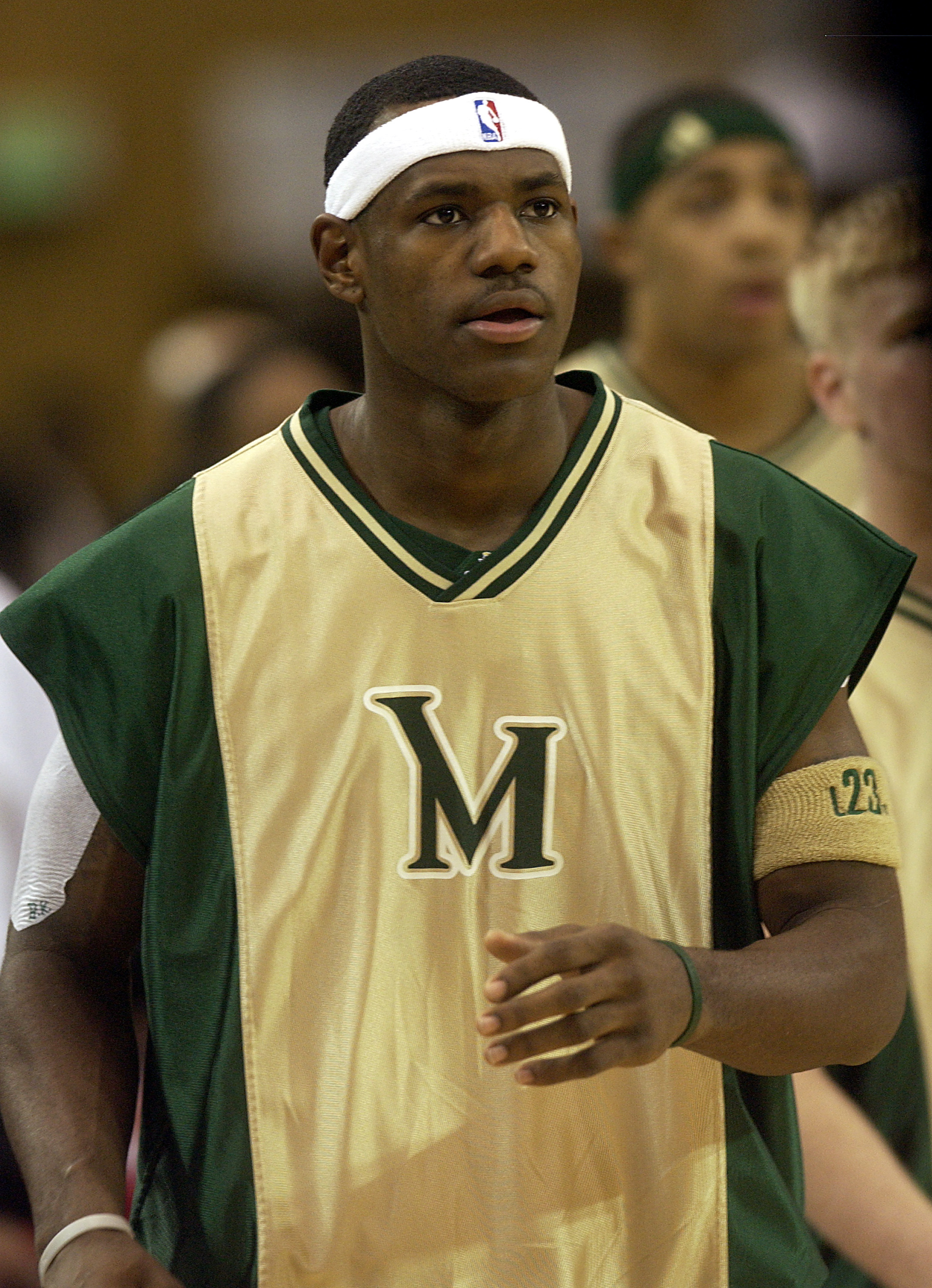 Lebron James of St Marys-St Vincent High School in 2003 | Source: Getty Images