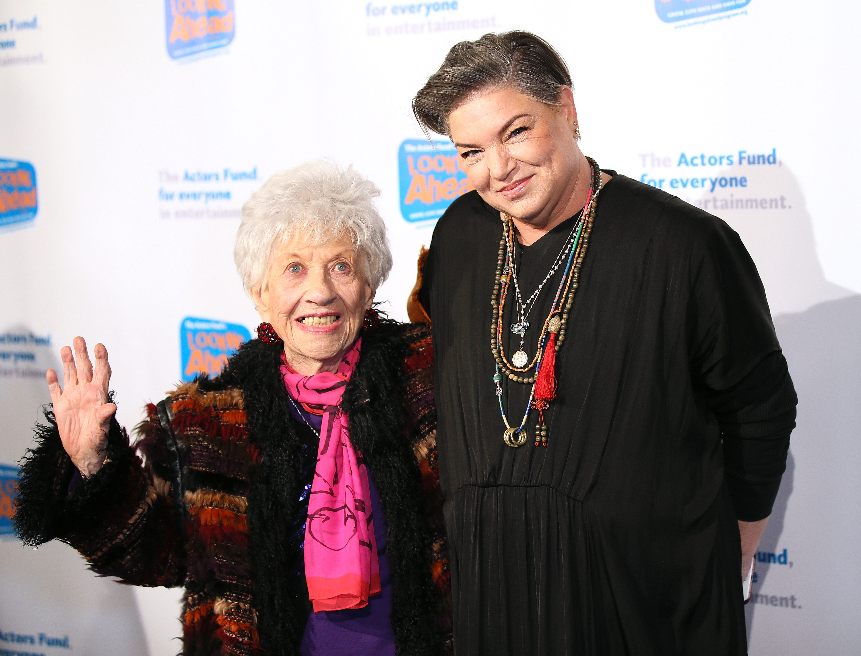 Charlotte Rae and Mindy Cohn at the Actors Fund's 2017 Looking Ahead Awards honoring the youth cast of NBC's "This Is Us" at Taglyan Complex on December 5, 2017 in Los Angeles, California | Source: Getty Images