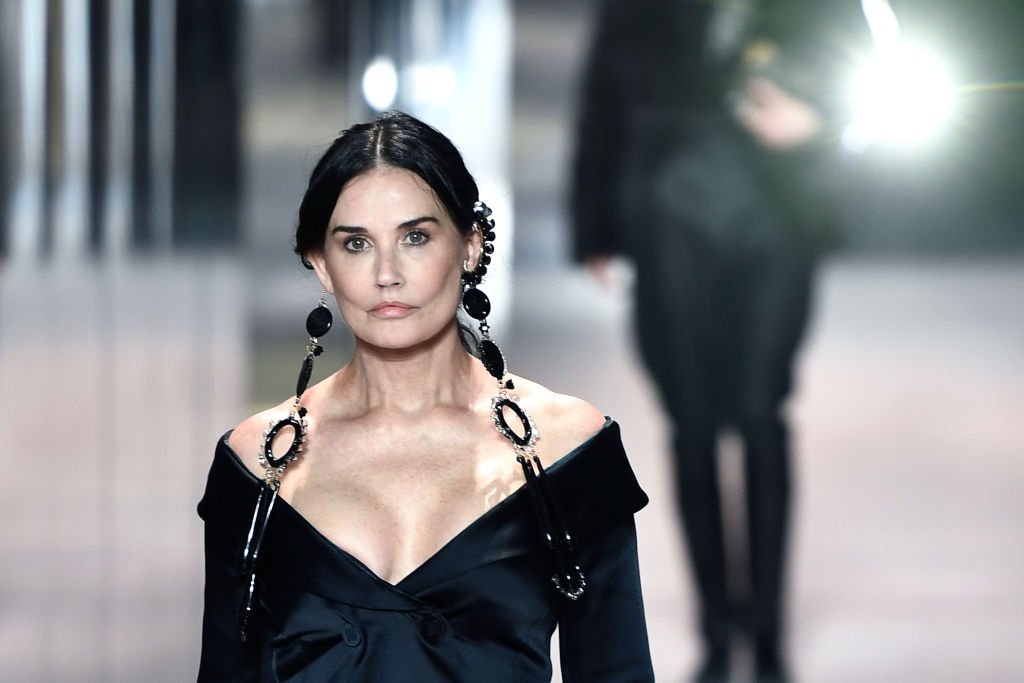 Demi Moore walks the runway for the Fendi's Spring-Summer 2021 collection during the Paris Haute Couture Fashion Week, in Paris, on January 27, 2021. | Source: Getty Images