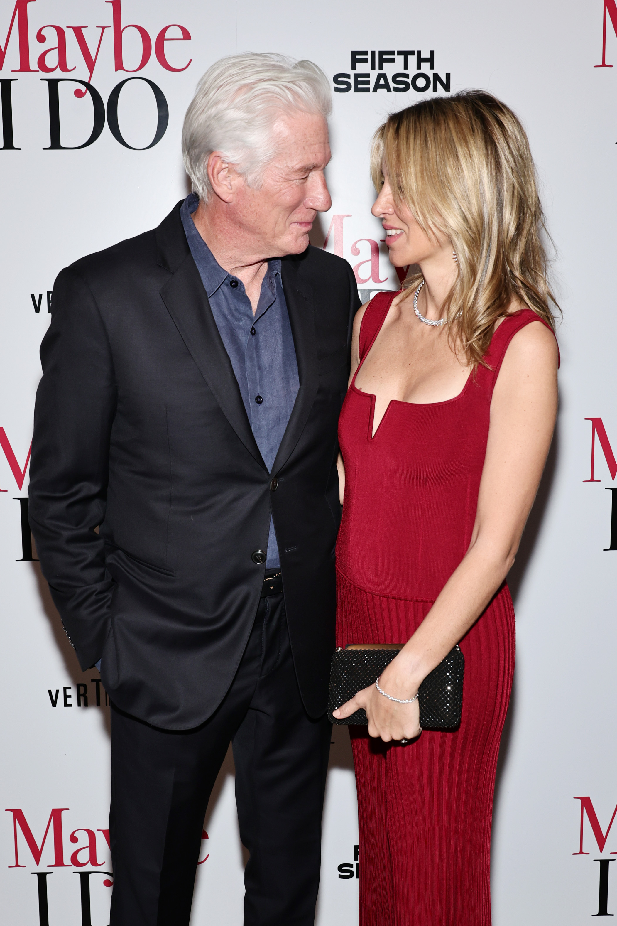 Richard Gere and Alejandra Silva at a special screening of "Maybe I Do" hosted by Fifth Season and Vertical at Crosby Street Hotel in New York City, on January 17, 2023 | Source: Getty Images