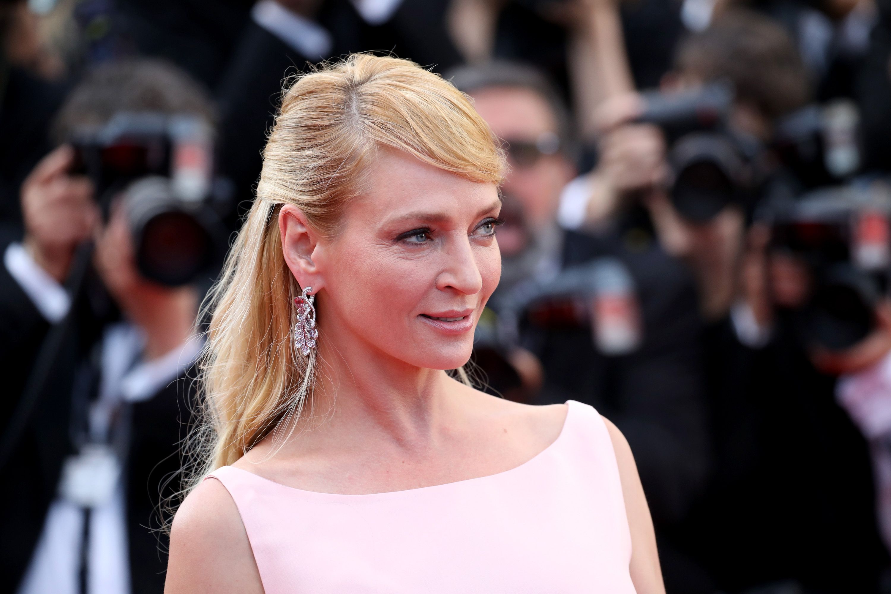  Uma Thurman attends the 70th Anniversary of the 70th annual Cannes Film Festival. | Source: Getty Images