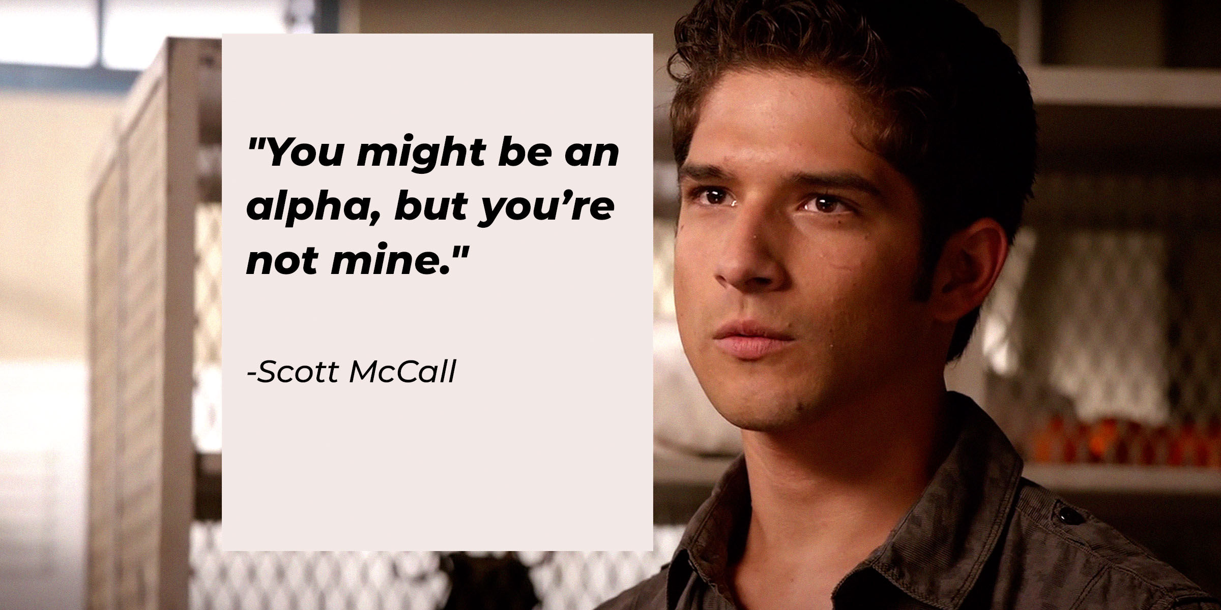 Scott McCall's quote: "You might be an alpha, but you're not mine" | Source: Youtube.com/WolfWatch
