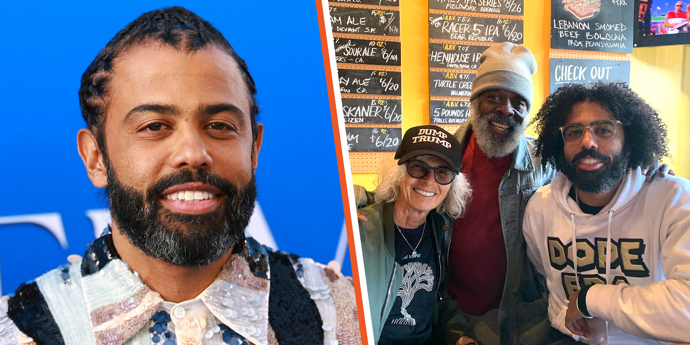 Daveed Diggs and his parents | Source: facebook.com/daveeddiggs | Getty Images