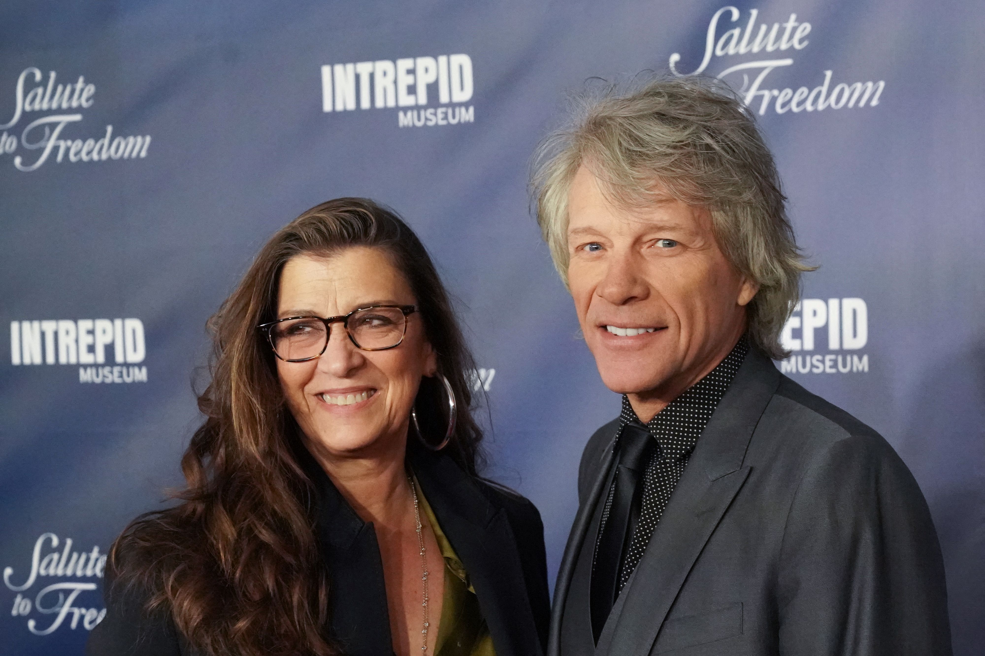 Dorothea Hurley and her husband Jon Bon Jovi arrive for the Intrepid, Sea Air & Space Museum's inaugural Intrepid Valor Awards on November 10, 2021 in New York ┃Source: Getty Images