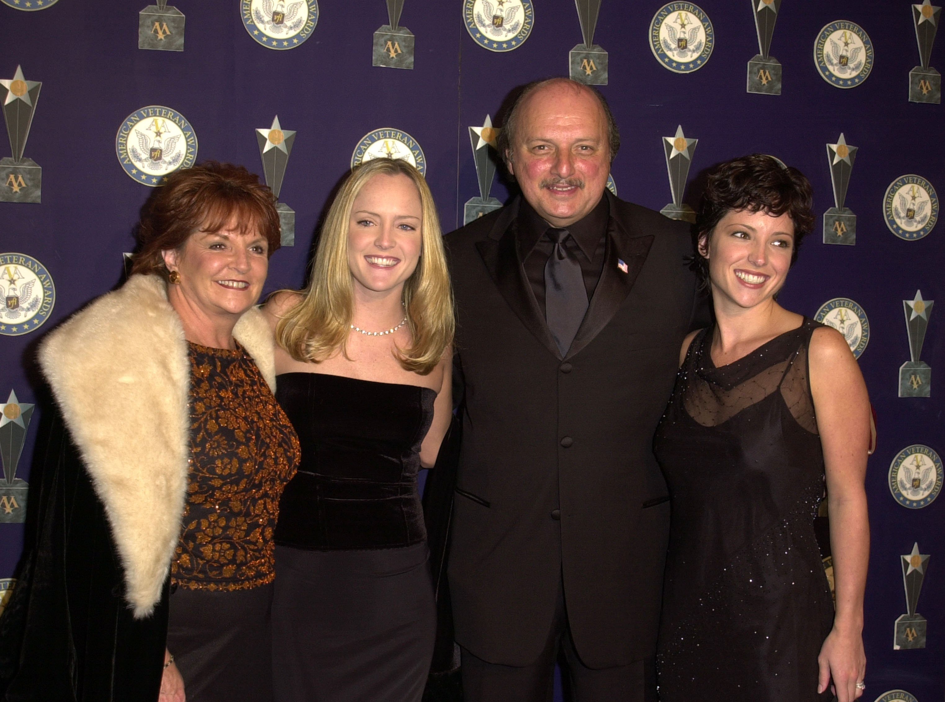 Dennis Franz, wife Joanie, daughters Krista and Trisha attending the 7th American Veteran Awards. / Source: Getty Images