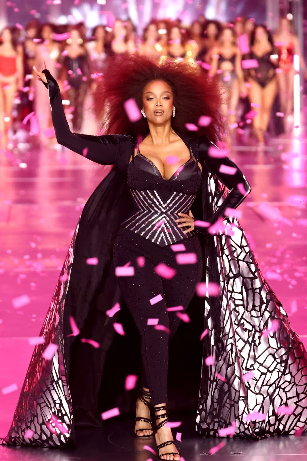 Tyra Banks walking in Victoria's Secret Fashion Show 2024 on October 15 in Brooklyn, New York. | Source: Getty Images