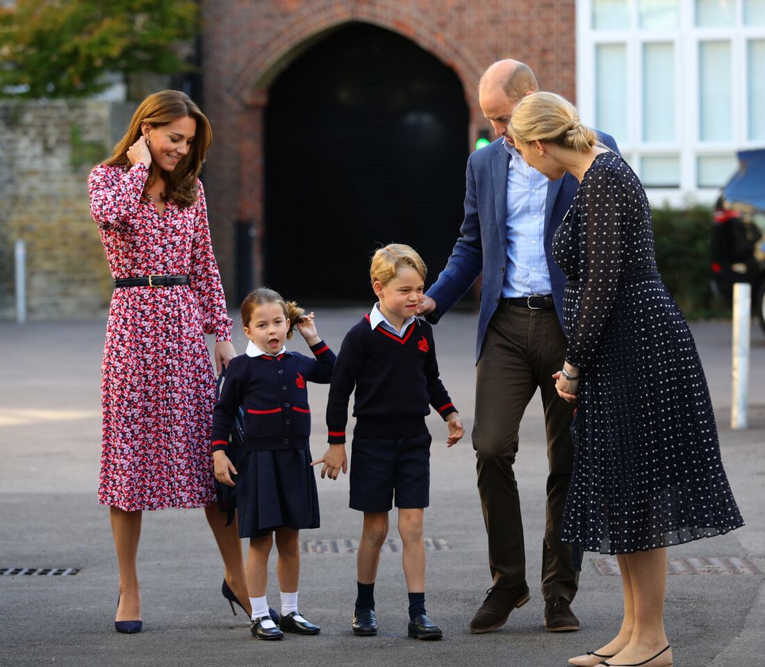 Prince William and Kate Middleton brought their children to school. | Source: Getty Images
