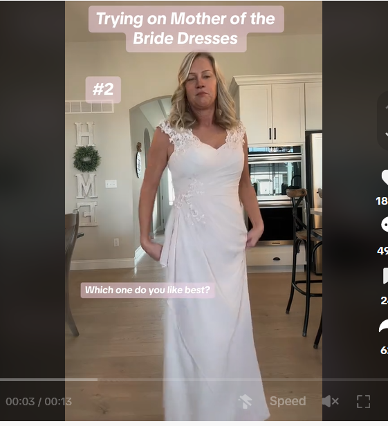 Stacey D's second gown | Source:Tiktok/@stacydsellsmohomes