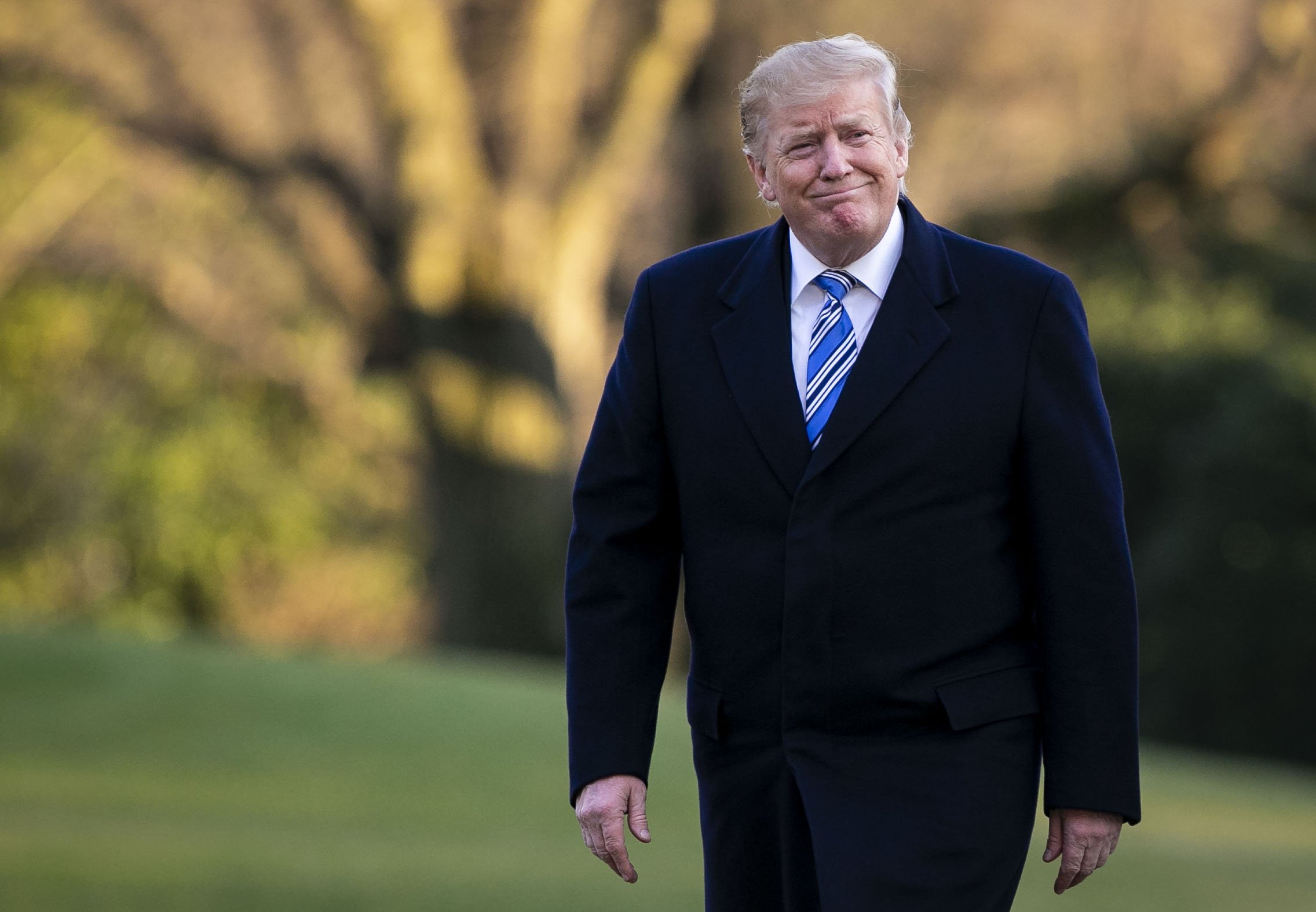Donald Trump walks on the South Lawn of the White House, on March 10, 2019 | Photo: GettyImages