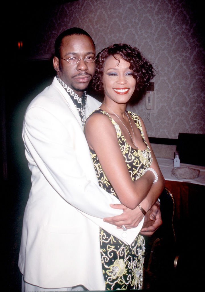Whitney Houston with Bobby Brown at "Whitney Houston''s All-Star Holiday Gala" in New York, | Getty Images
