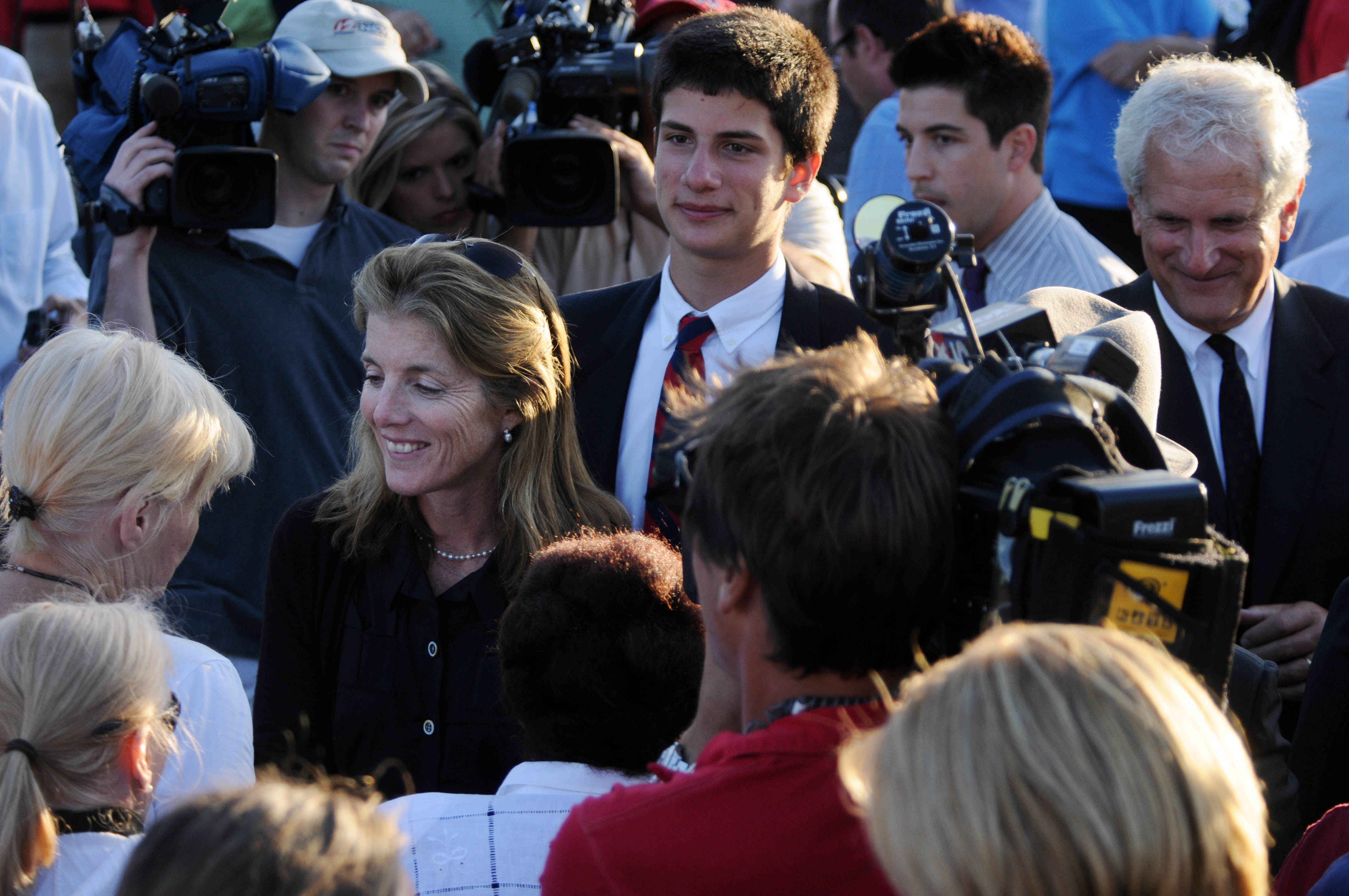 Caroline Kennedy and Jack Schlossberg outside the John F. Kennedy Presidential Library and Museum on August 27, 2009, in Boston, Massachusetts. | Source: Getty Images