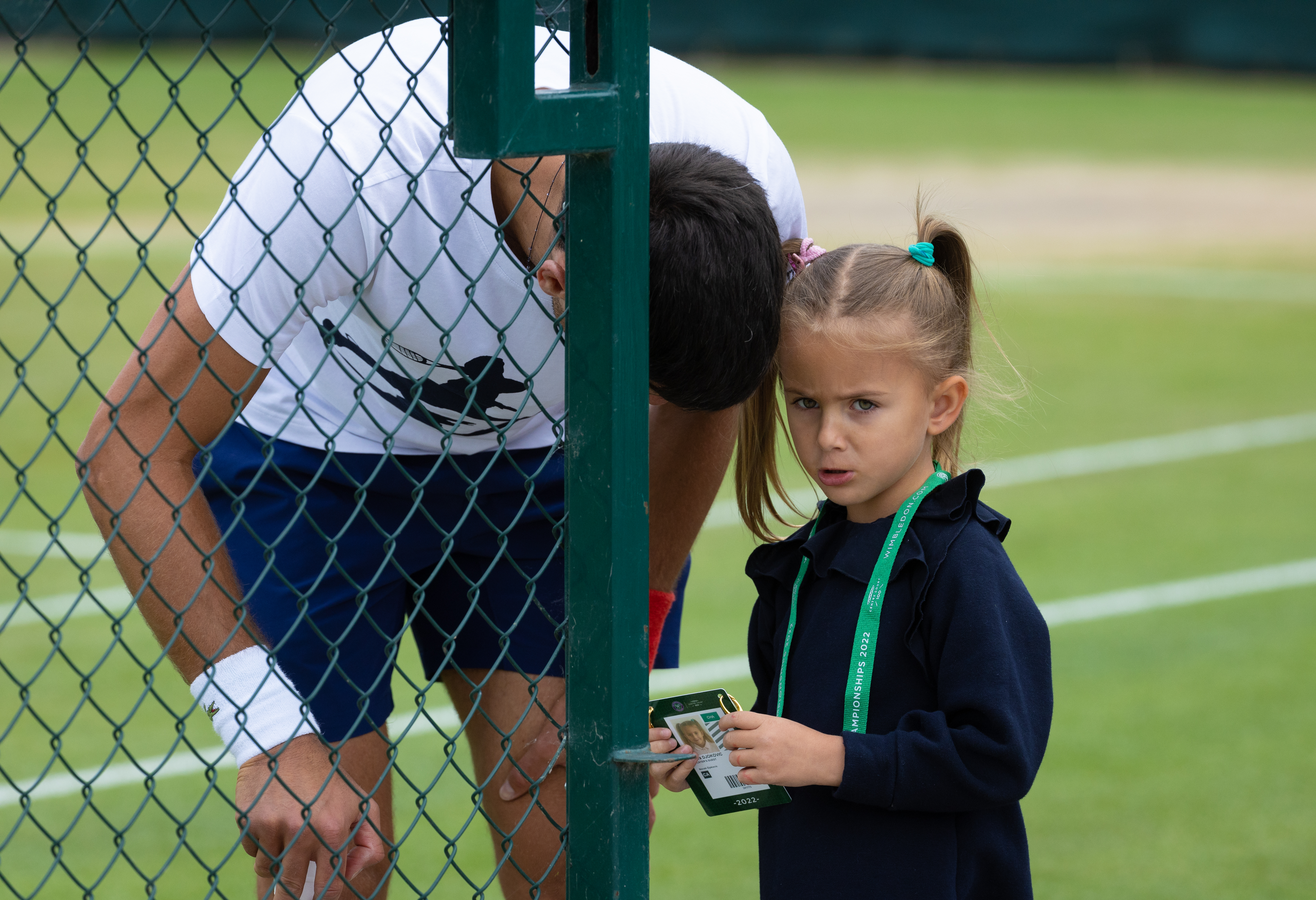 Novak Djokovic and his daughter in Tara in London in 2022 | Source: Getty Images