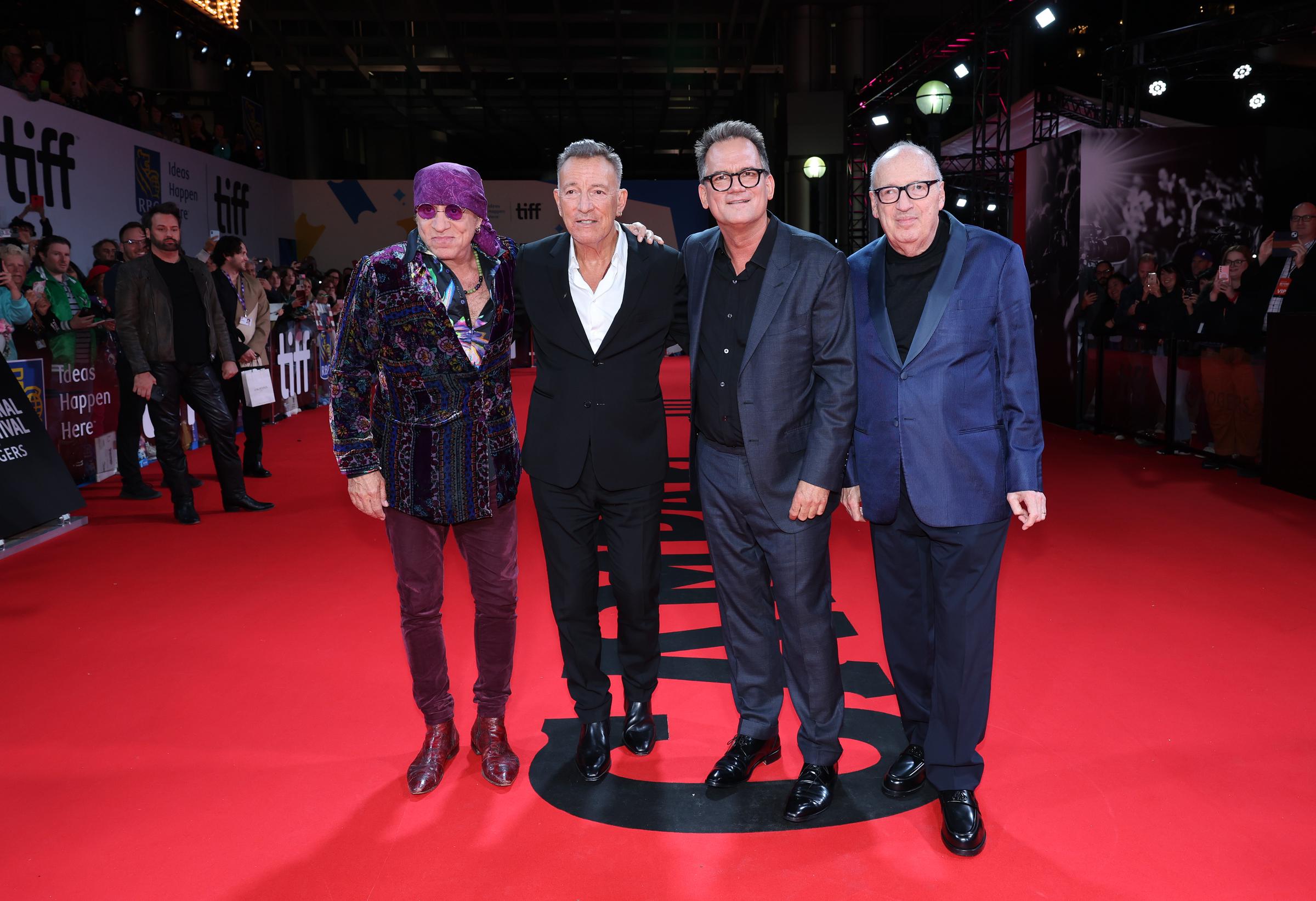 Steven Van Zandt, Bruce Springsteen, Thom Zimny, and Jon Landau at the premiere of 