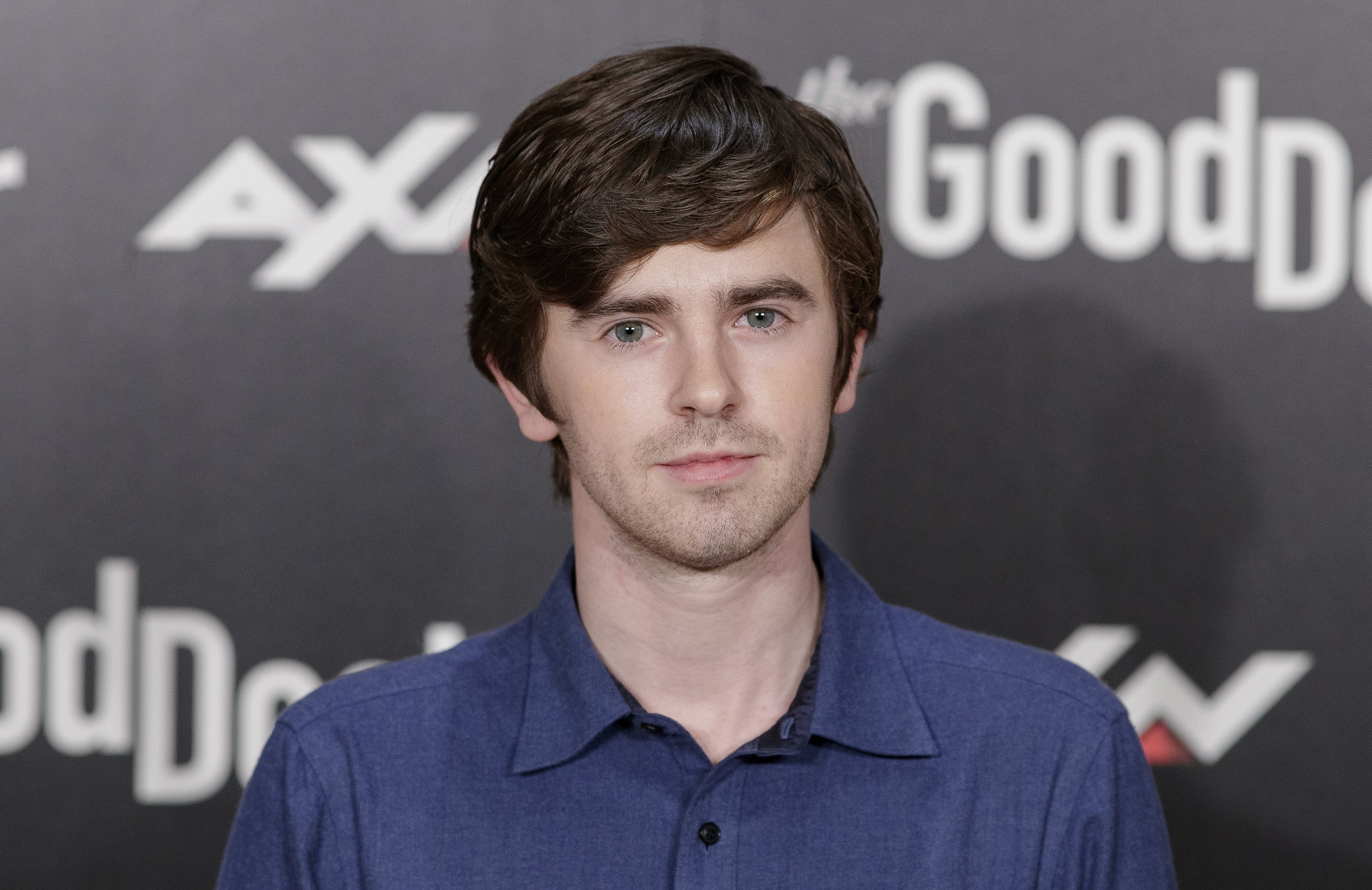 Freddie Highmore attends the "The Good Doctor" photocall in Madrid, Spain on March 26, 2019 | Photo: Getty Images