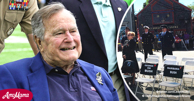 George HW and Barbara Bush Honored at Memorial Day Parade with Empty Chairs