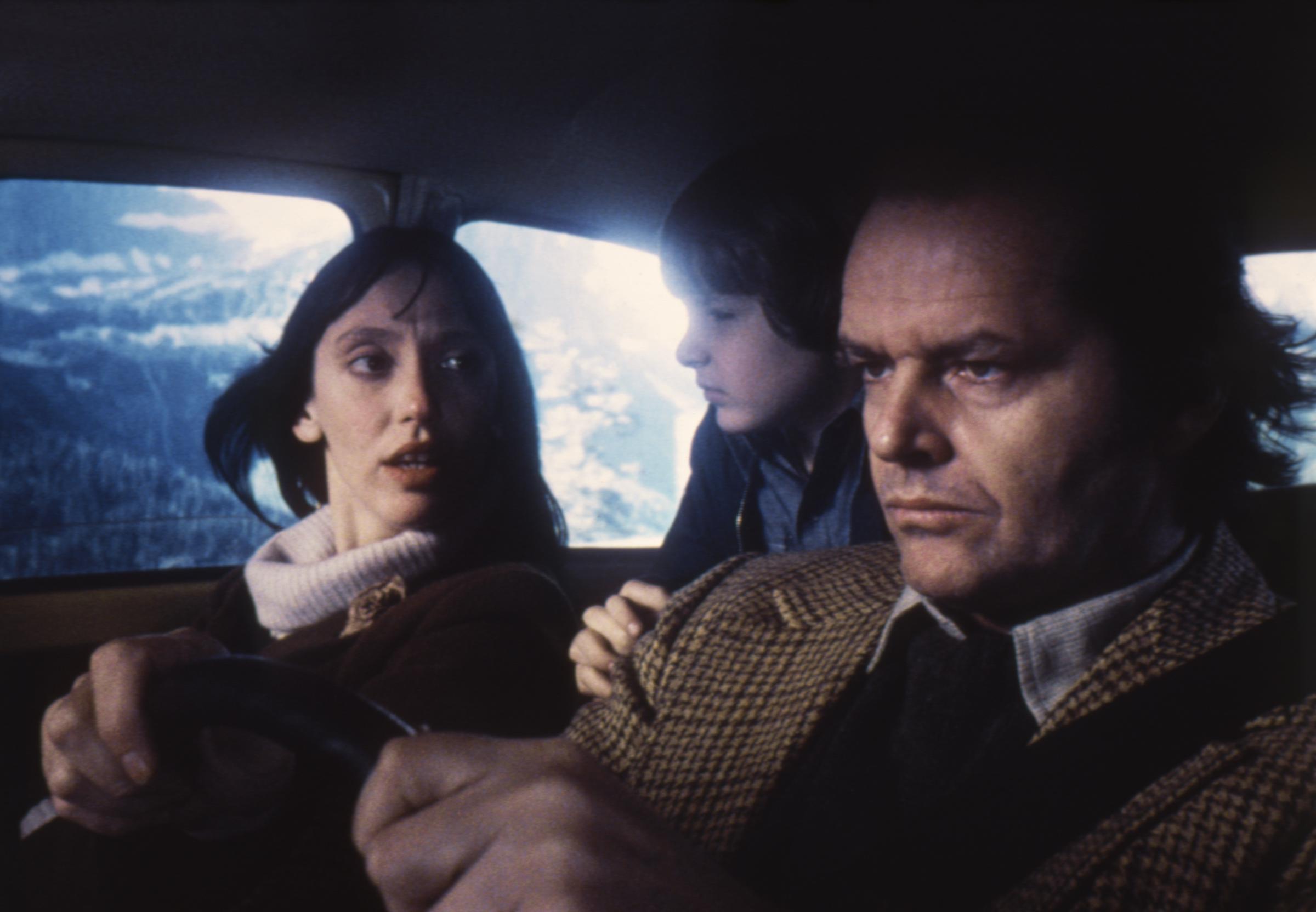 Shelley Duvall, Jack Nicholson and Danny Lloyd in a scene from "The Shining" in 1980. | Source: Getty Images