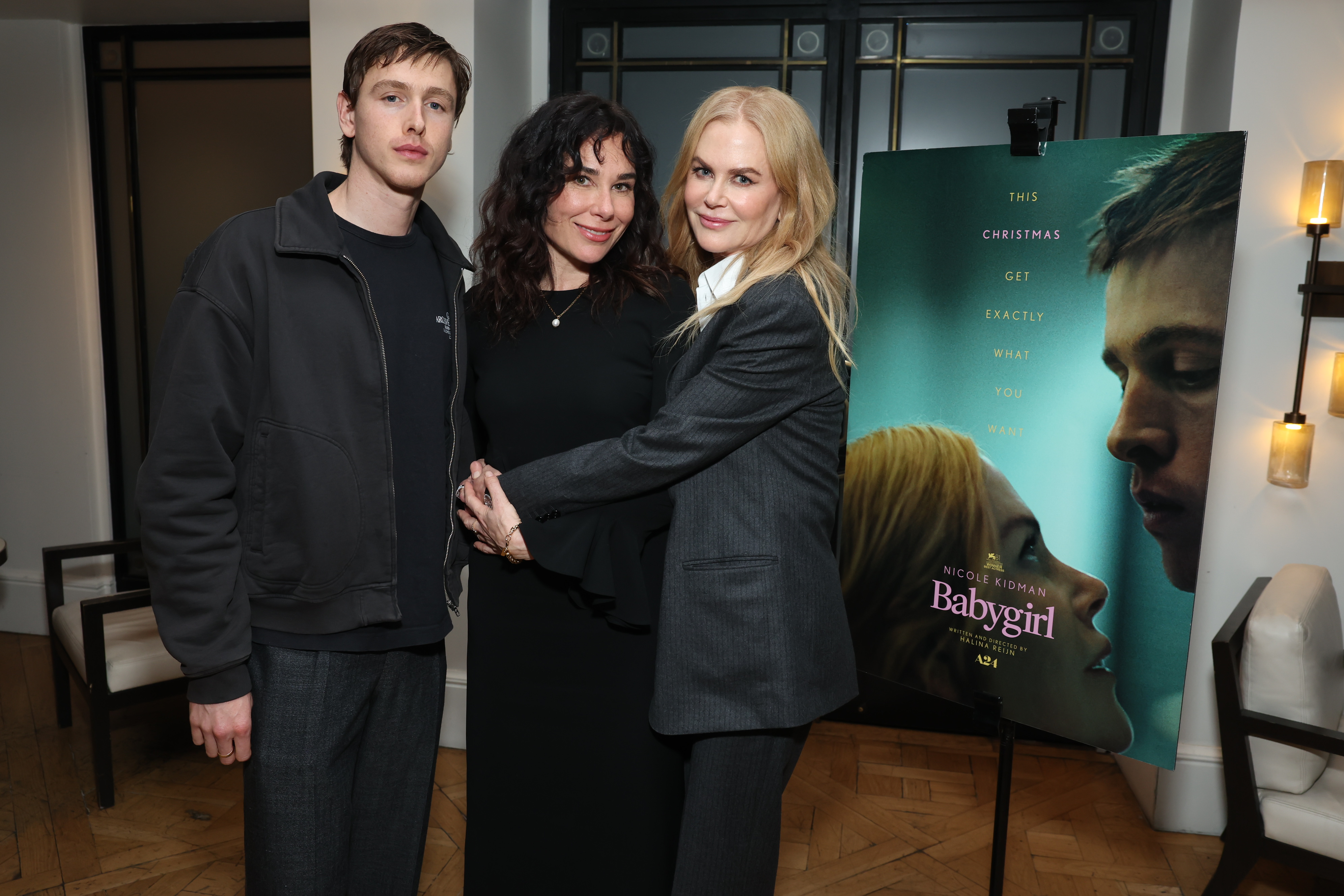 Harris Dickinson, Halina Reijn, and Nicole Kidman attend A24's "Babygirl" special screening in West Hollywood, California, on November 16, 2024 | Source: Getty Images