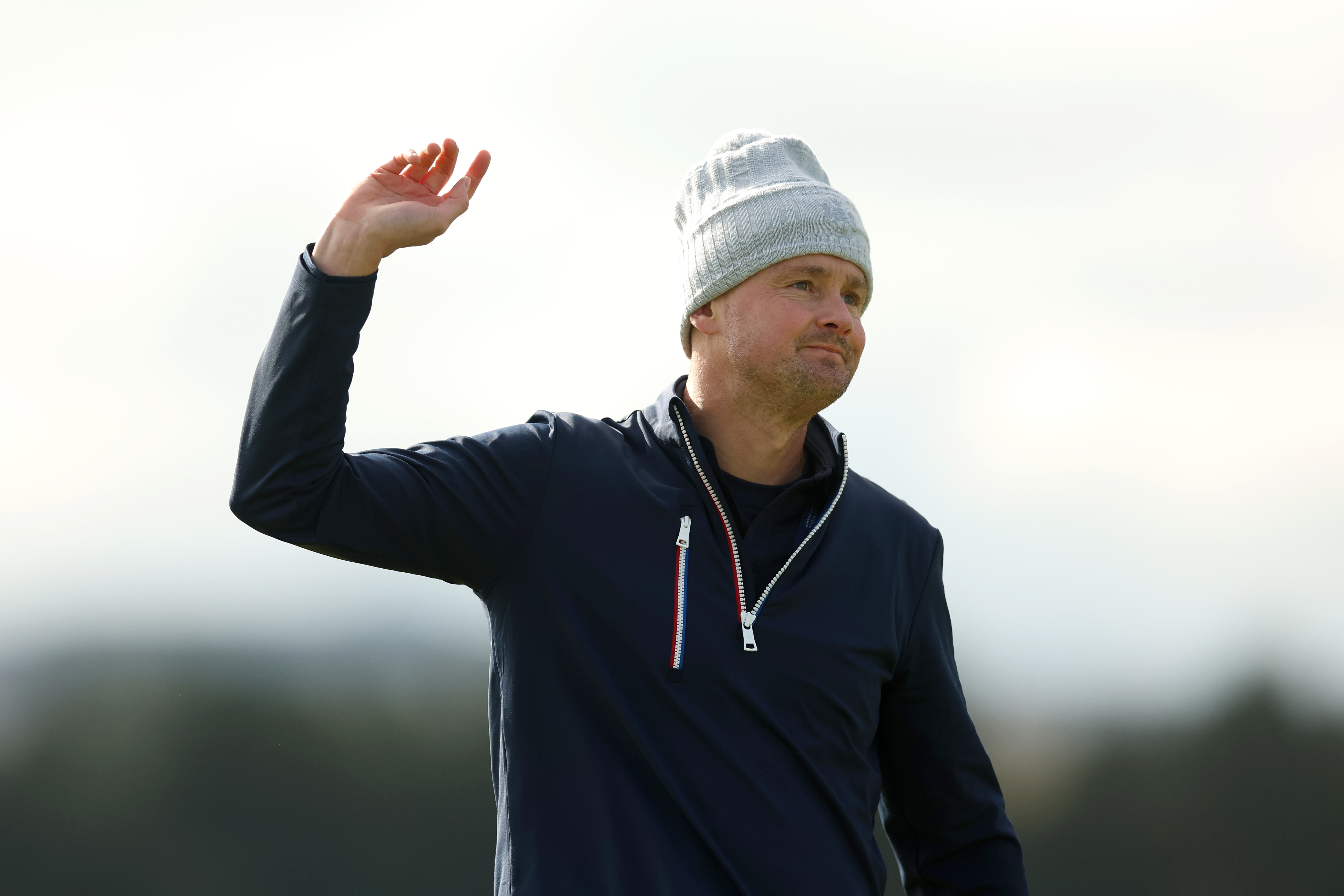 The musician during day one of the Alfred Dunhill Links Championship 2024 at the Old Course at St. Andrews on October 3 in Scotland. | Source: Getty Images