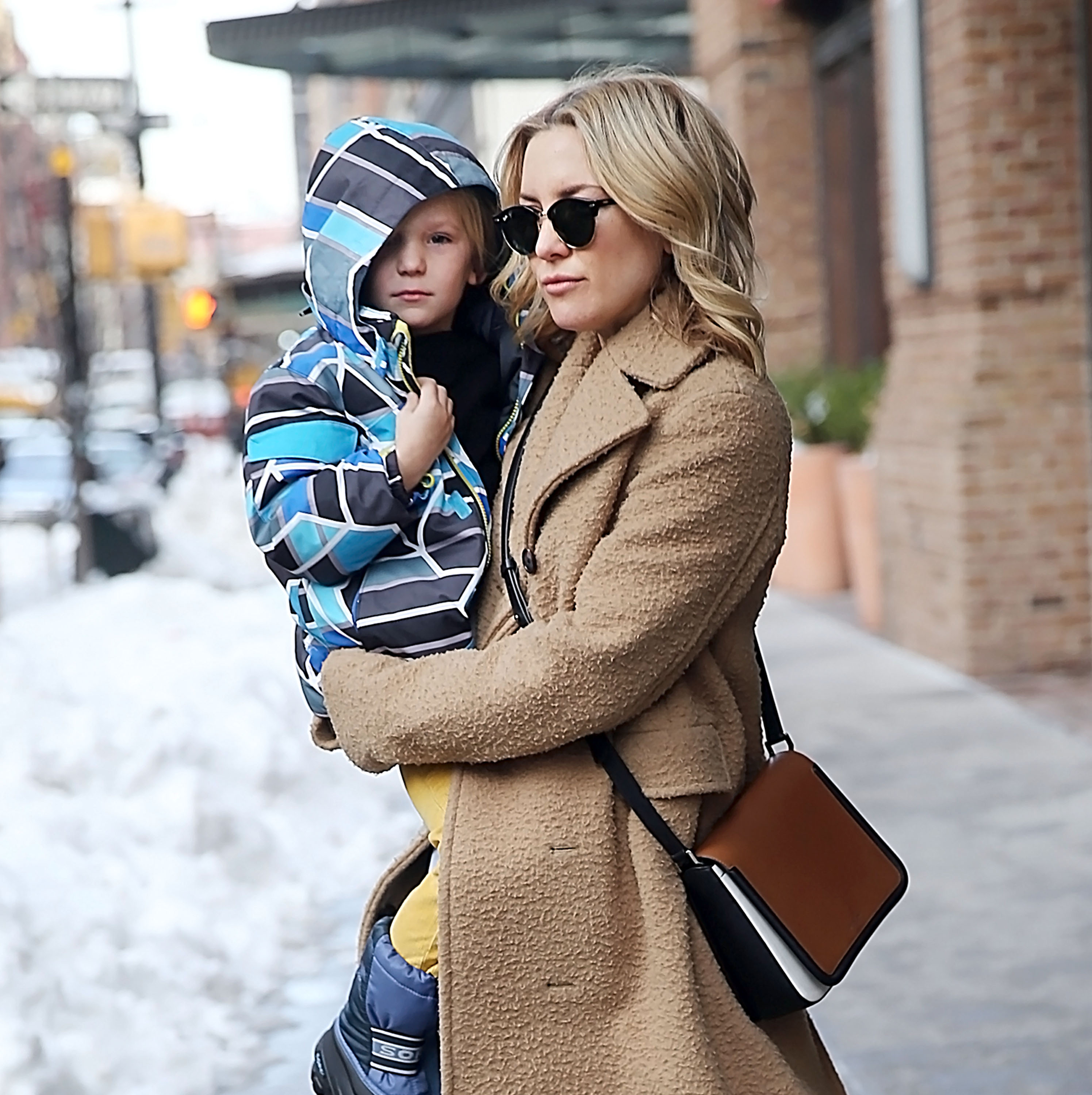 Bingham Hawn Bellamy and Kate Hudson seen on January 25, 2016, in New York. | Source: Getty Images