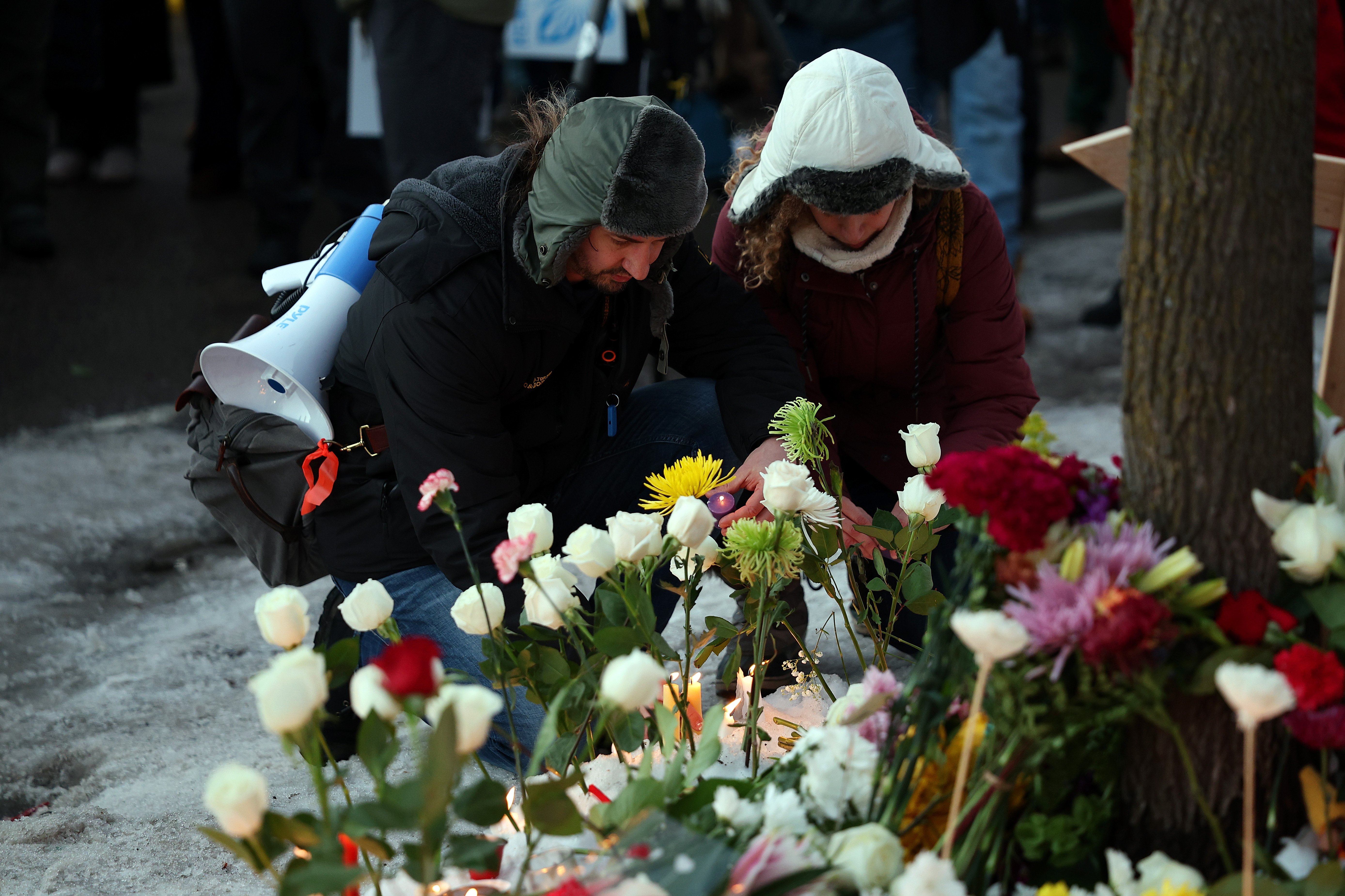 People gather for a vigil following a shooting by an ICE agent during federal law enforcement operations on January 7, 2026 in Minneapolis, Minnesota | Source: Getty Images