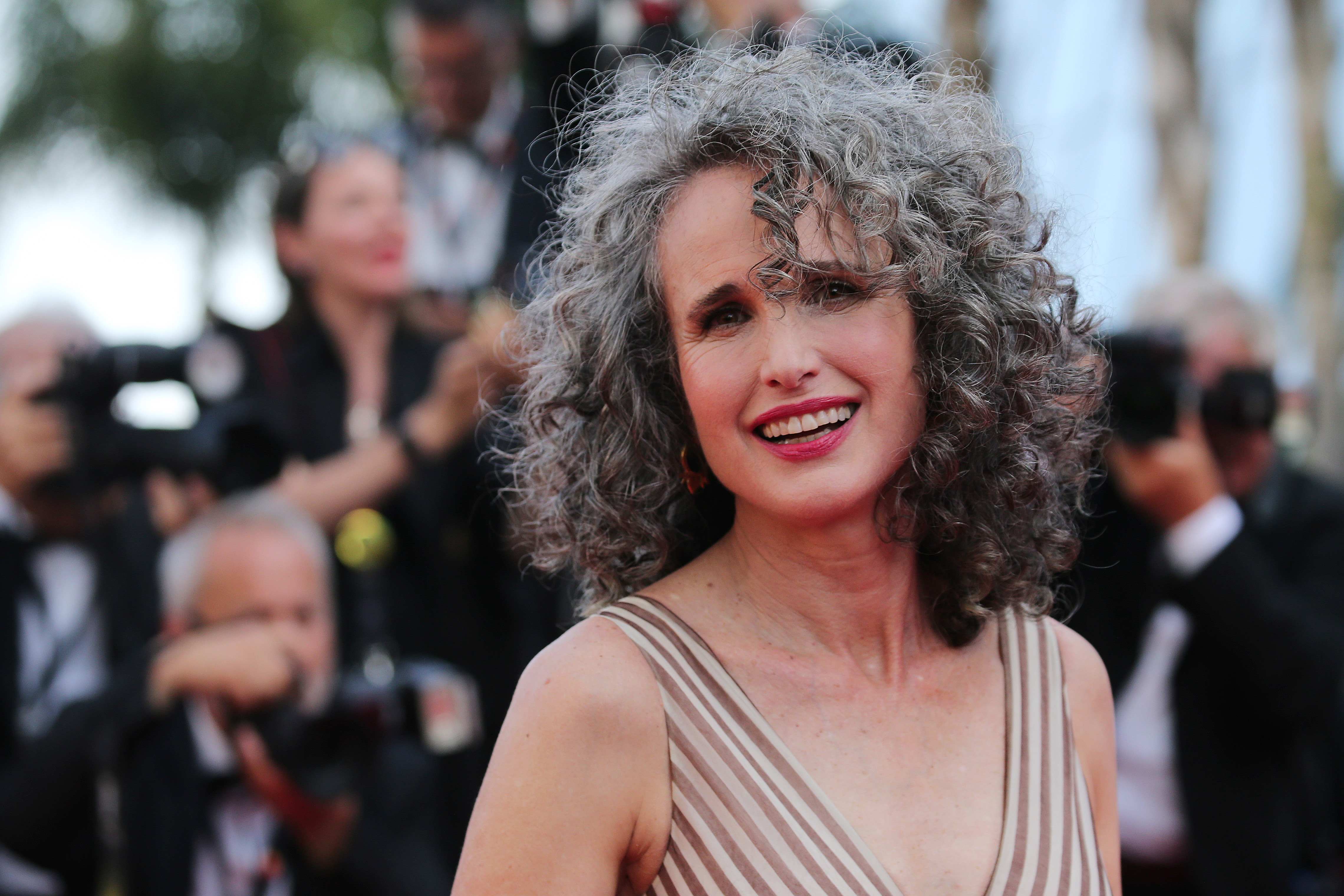 Andie MacDowell at the screening of "Mother And Son (Un Petit Frere)" during the 75th annual Cannes Film Festival on May 27, 2022, in Cannes, France | Source: Getty Images