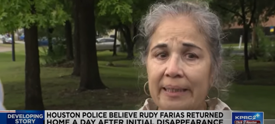 Pauline Sanchez-Rodriguez spricht am 7. Juli 2023 über den Fall ihres Neffen Rudolph "Rudy" Farias IV, nachdem sie wieder mit ihm vereint wurde | Quelle: YouTube/KPRC 2 Click2Houston