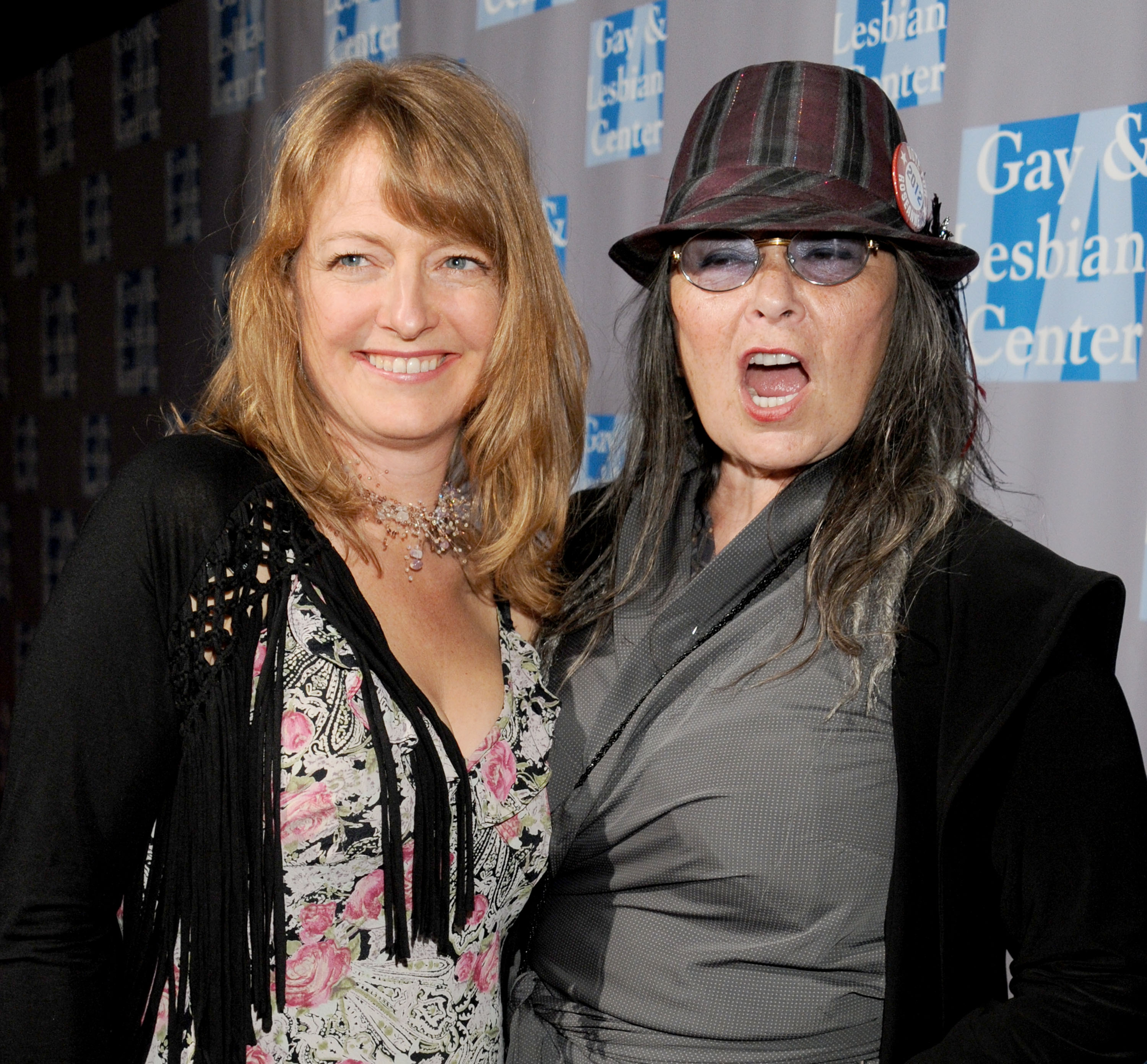 Actress Roseanne Barr (R) and her daughter arrive at the L.A. Gay & Lesbian Center's "An Evening With Women" at The Beverly Hilton Hotel on May 19, 2012 in Beverly Hills, California. | Source: Getty Images