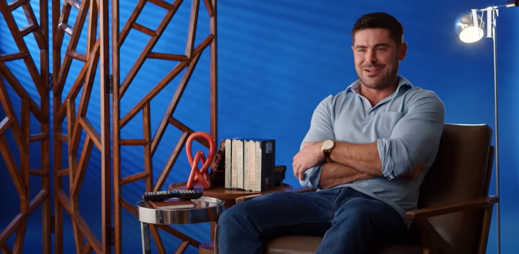 Zac Efron during an interview where he rewatched his old movies on July 2, 2024 | Source: YouTube/Vanity Fair