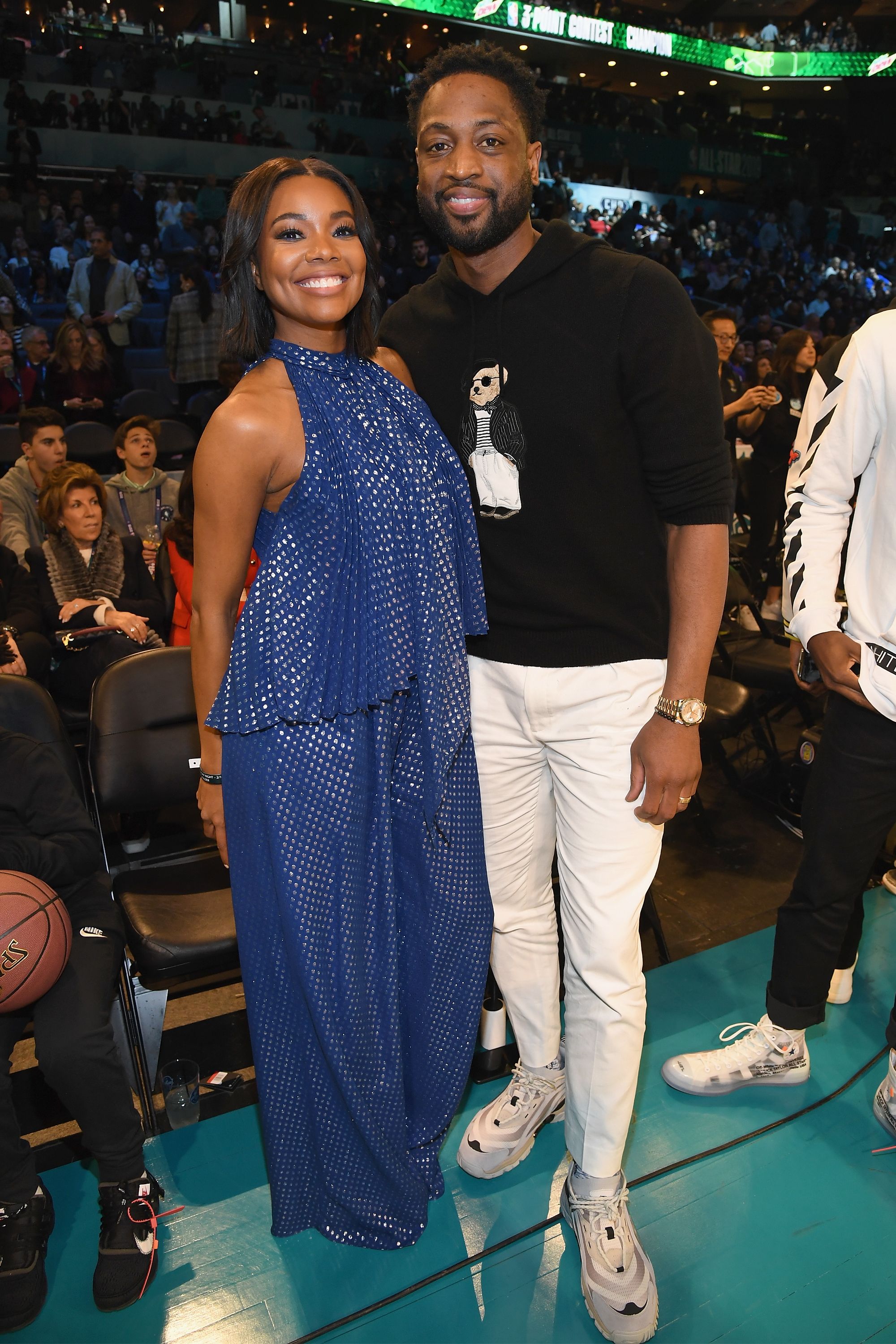 Gabrielle Union and Dwyane Wade during the 2019 State Farm All-Star Saturday Night at Spectrum Center on February 16, 2019, in Charlotte, North Carolina. | Source: Getty Images