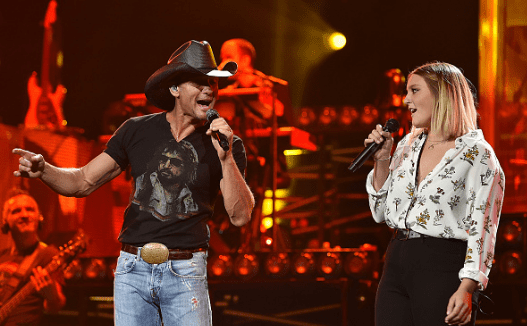 Tim McGraw and daughter Gracie perform at the Bridgestone | Source: Getty Images