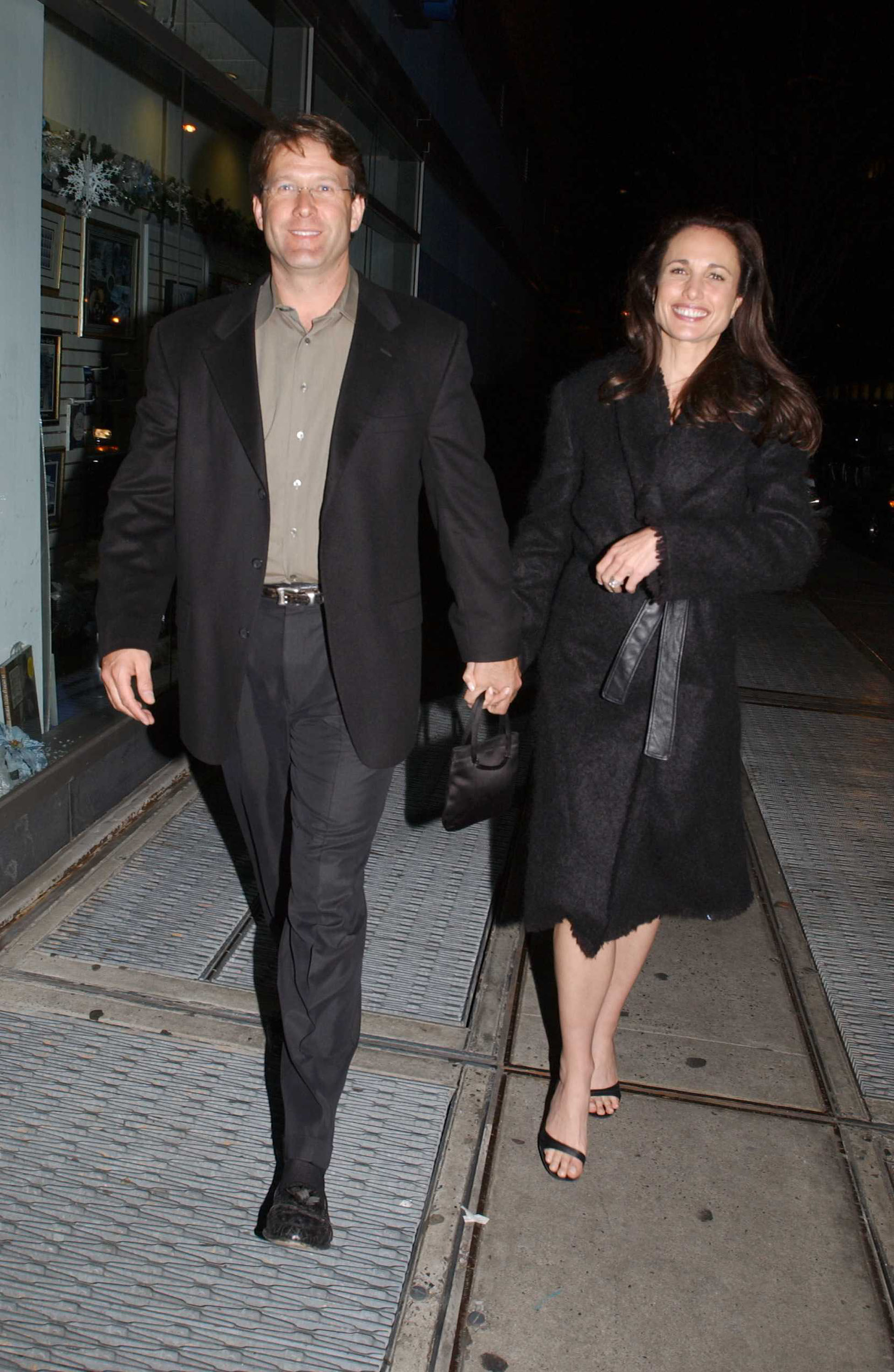 Rhett Hartzog and Andie MacDowell photographed together on December 4, 2001, in New York City. | Source: Getty Images