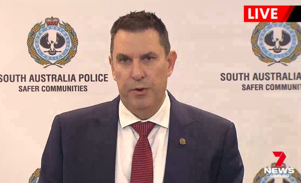 Detective Superintendent Darren Fielke speaking during a press conference about Julian Story's murder and the subsequent investigation, posted on June 26, 2025 | Source: Facebook/7NEWS Adelaide