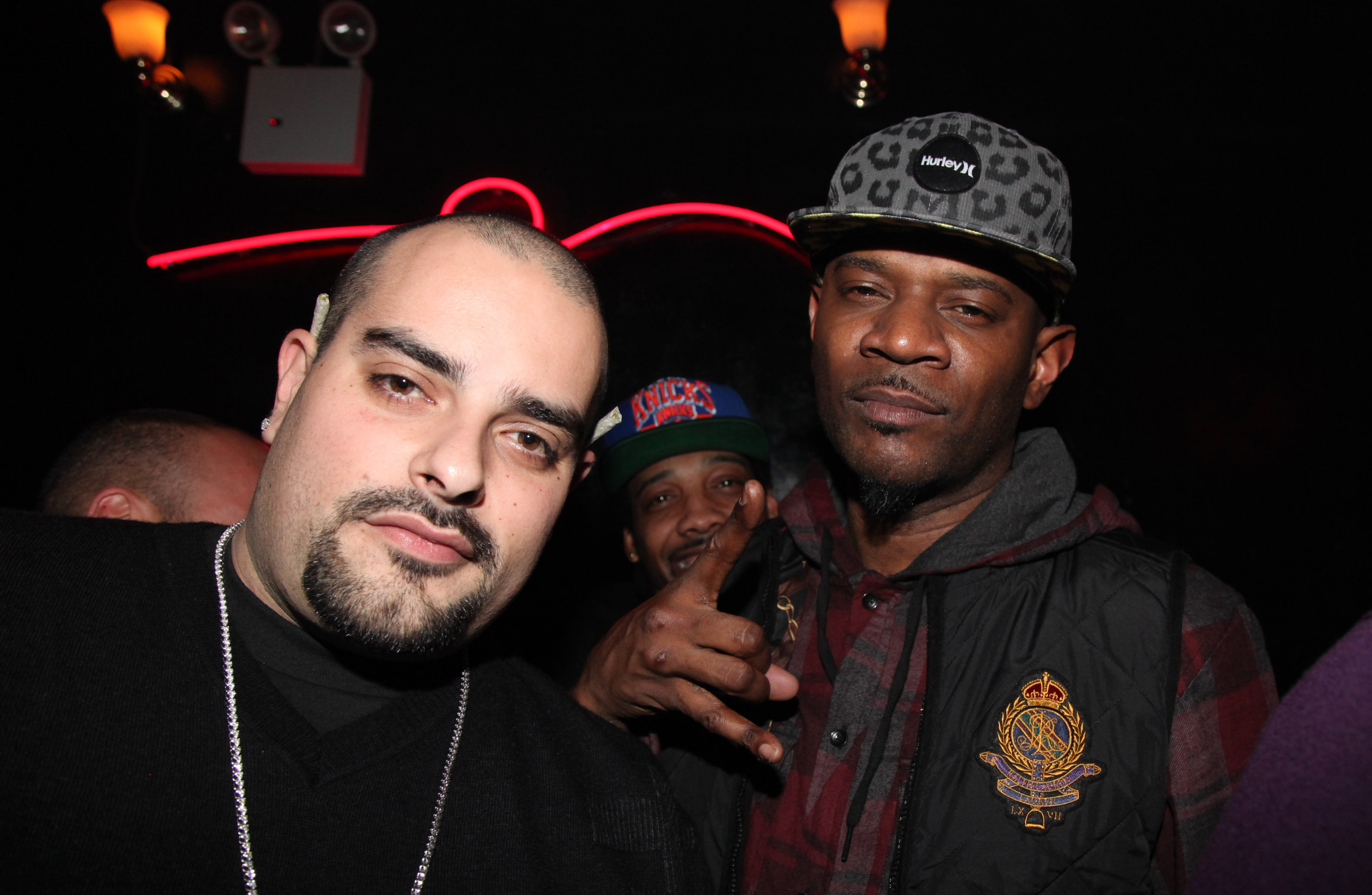 Berner and Tuki Carter at Wiz Khalifa's "O.N.I.F.C." listening party at The West Way on November 26, 2012, in New York. | Source: Getty Images