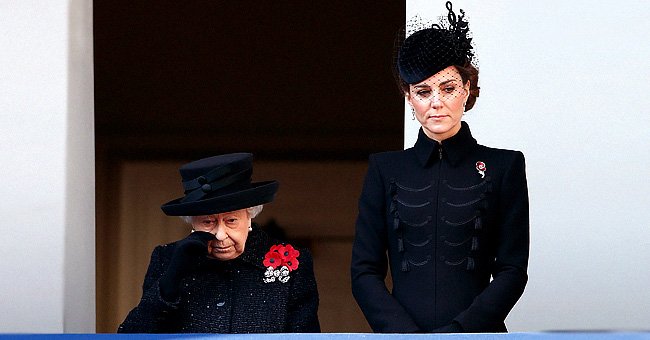 Elizabeth II y Kate Middleton en noviembre de 2019 en Londres. | Foto: Getty Images 