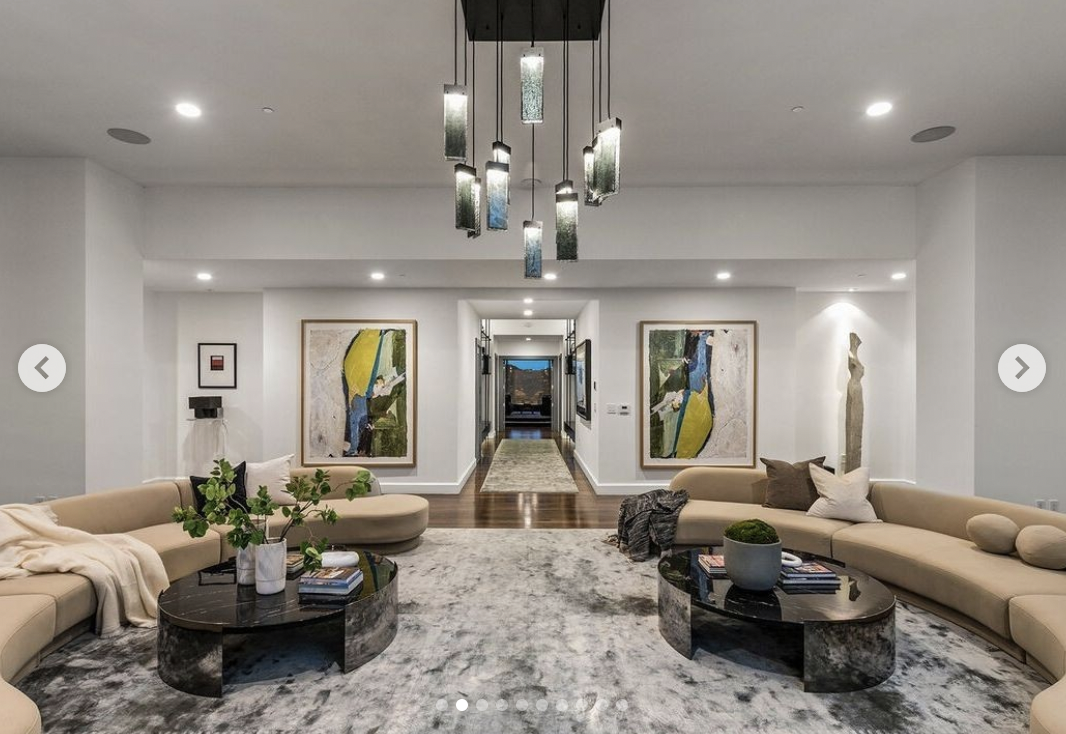 The living room at Rihanna's Century City penthouse, published in March 2024 | Source: instagram/robbreportrealestate