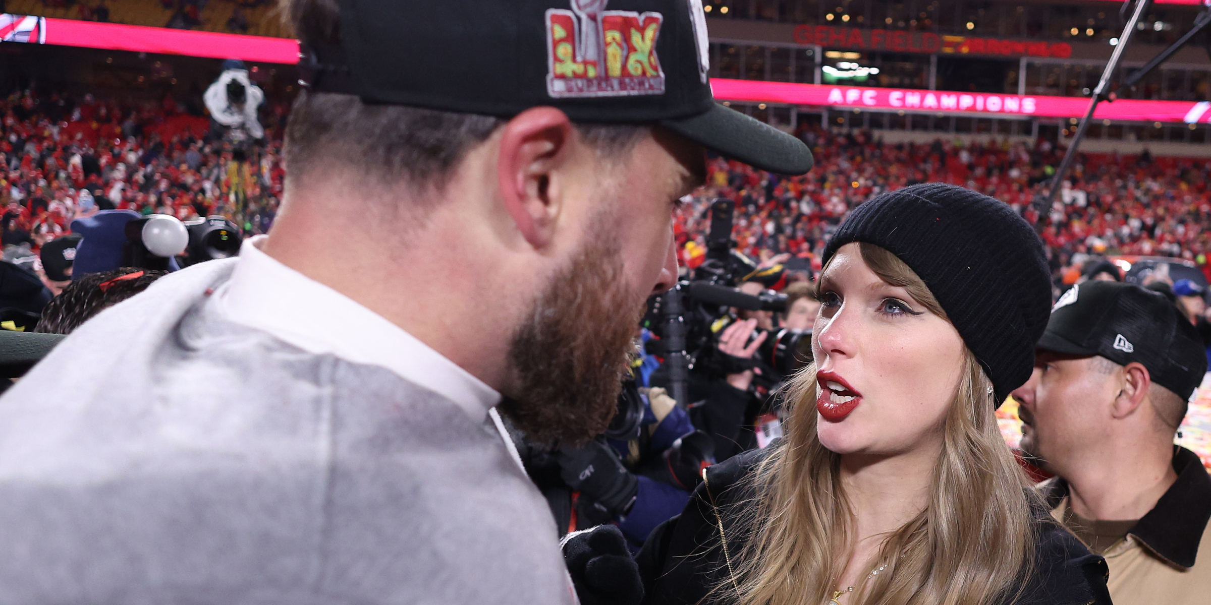 Travis Kelce and Taylor Swift | Source: Getty Images