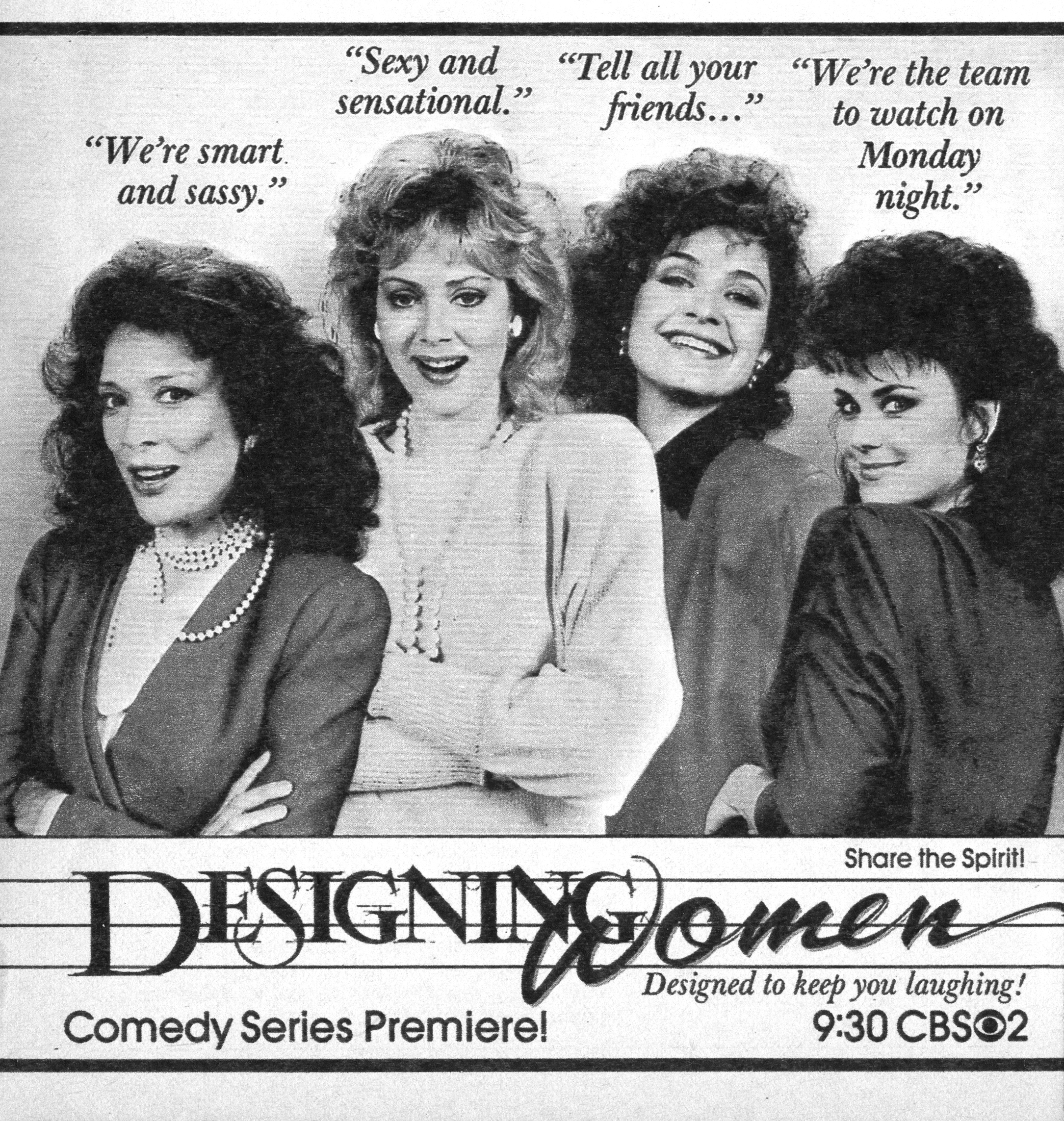 CBS Television advertisement for "Designing Women" as appeared in the September 27, 1986 issue of TV Guide magazine | Source: Getty Images