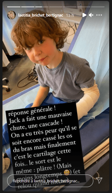 Capture d'écran de la story de Laetitia Brichet Bertignac | Photo : Instagram/laetitia_brichet_bertignac