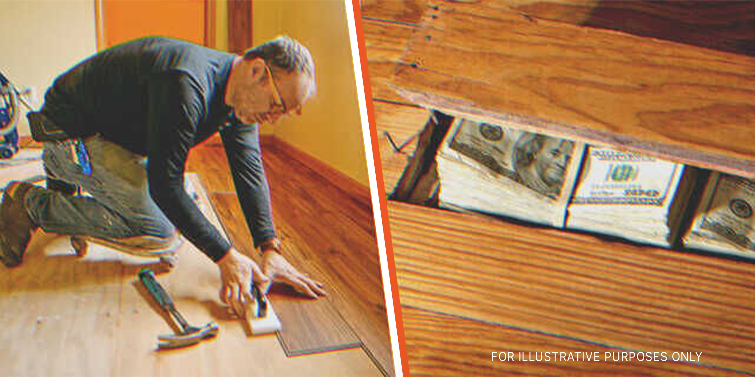 Man finds cash in floorboards. | Source: Getty Images
